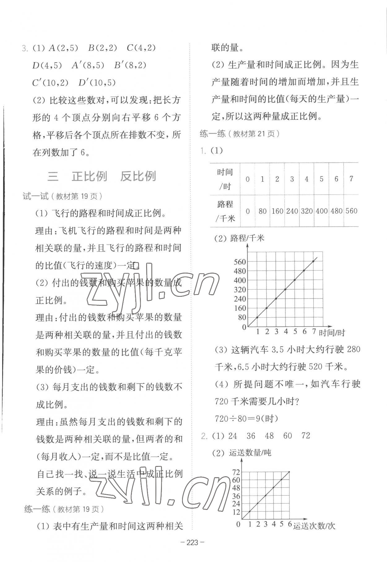 2023年教材课本六年级数学下册冀教版 参考答案第2页