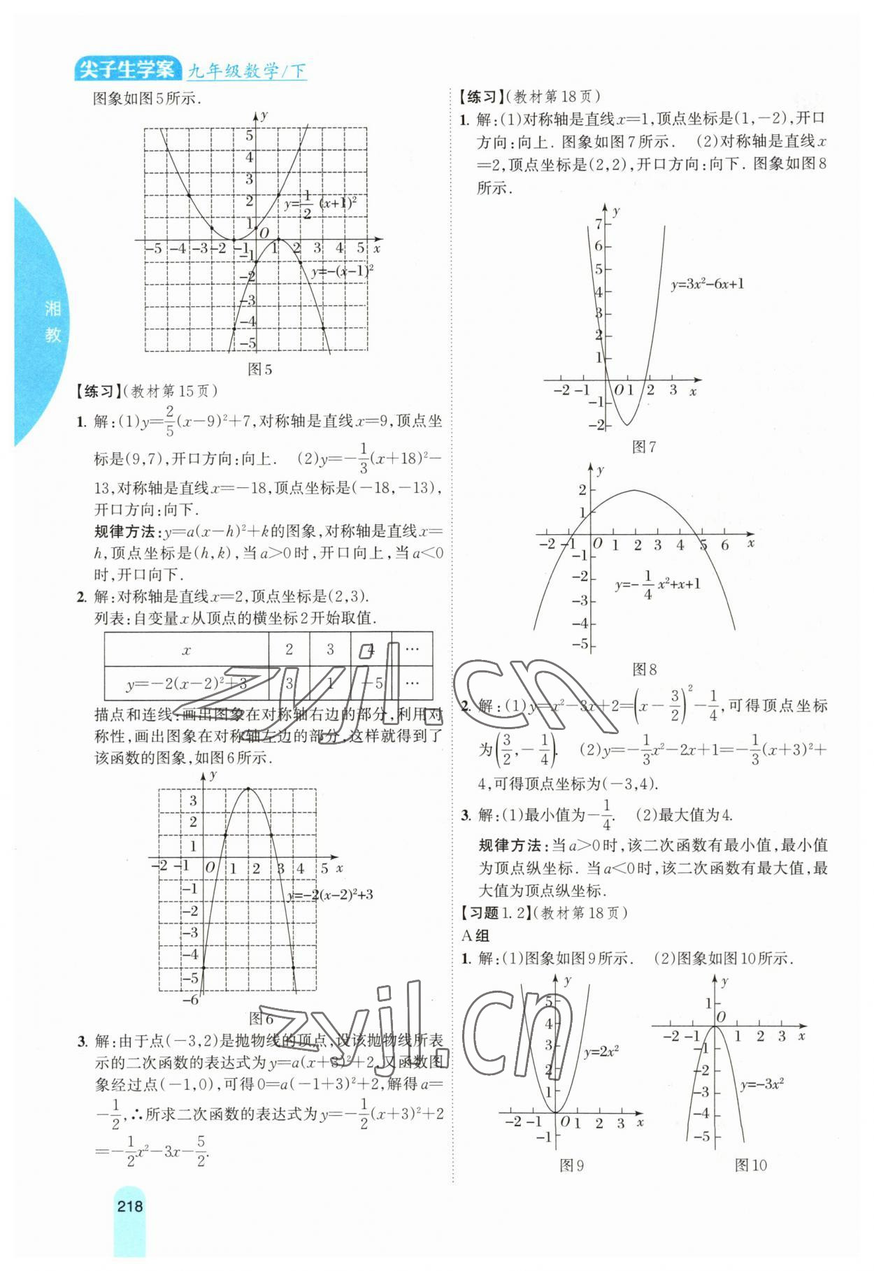 2023年教材課本九年級(jí)數(shù)學(xué)下冊(cè)湘教版 參考答案第2頁(yè)