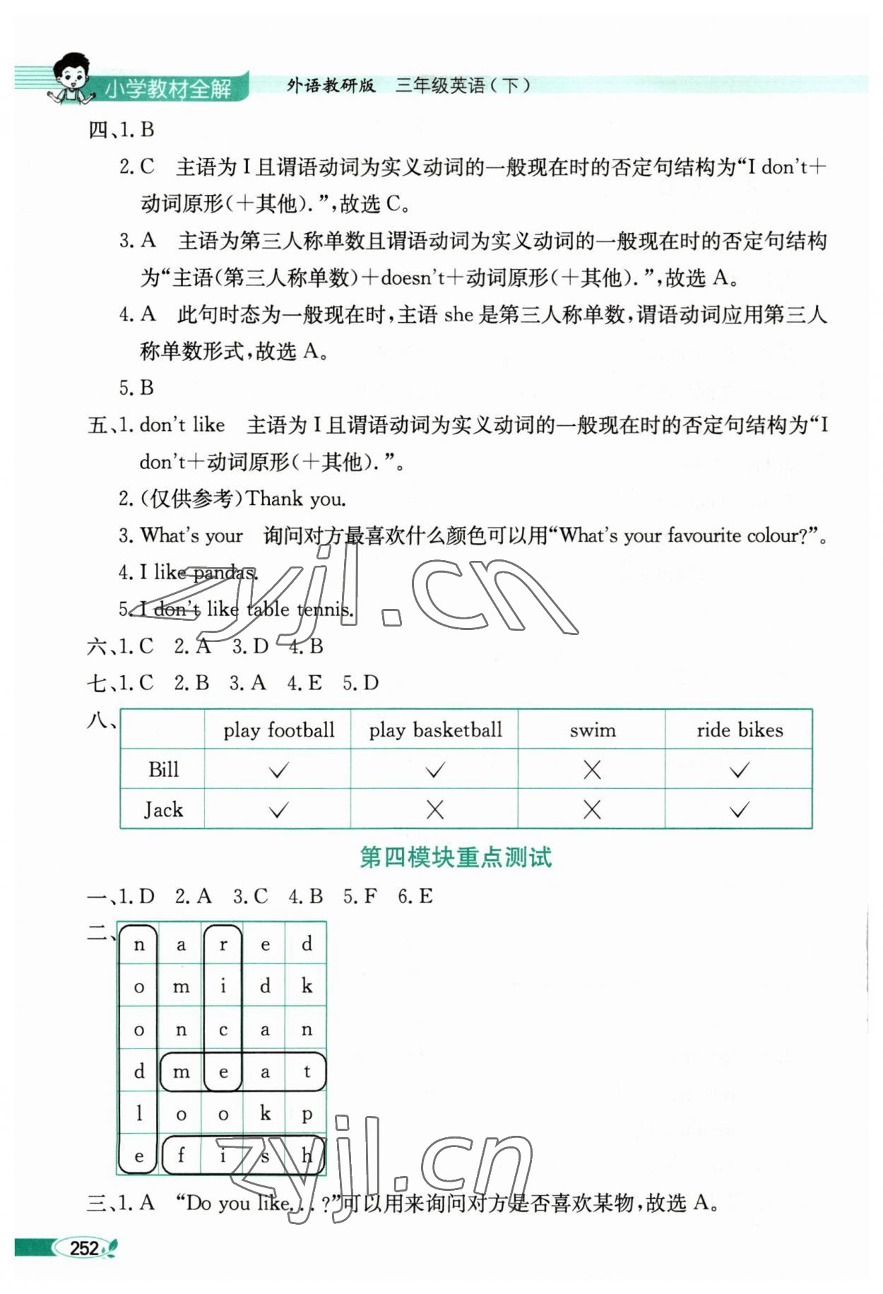 2023年教材全解三年級英語下冊外研版 第3頁