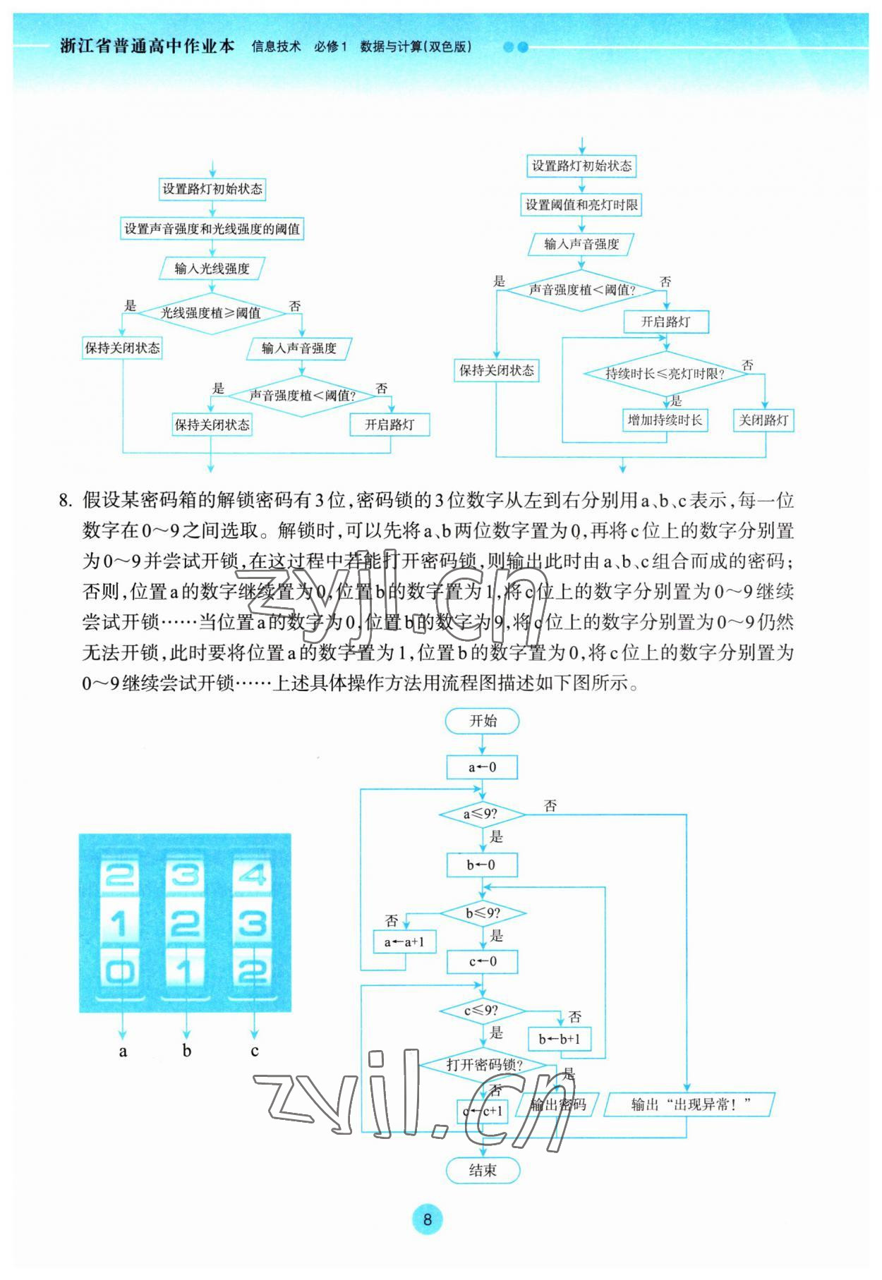 2023年作業(yè)本浙江教育出版社高中信息技術(shù)必修1 第8頁