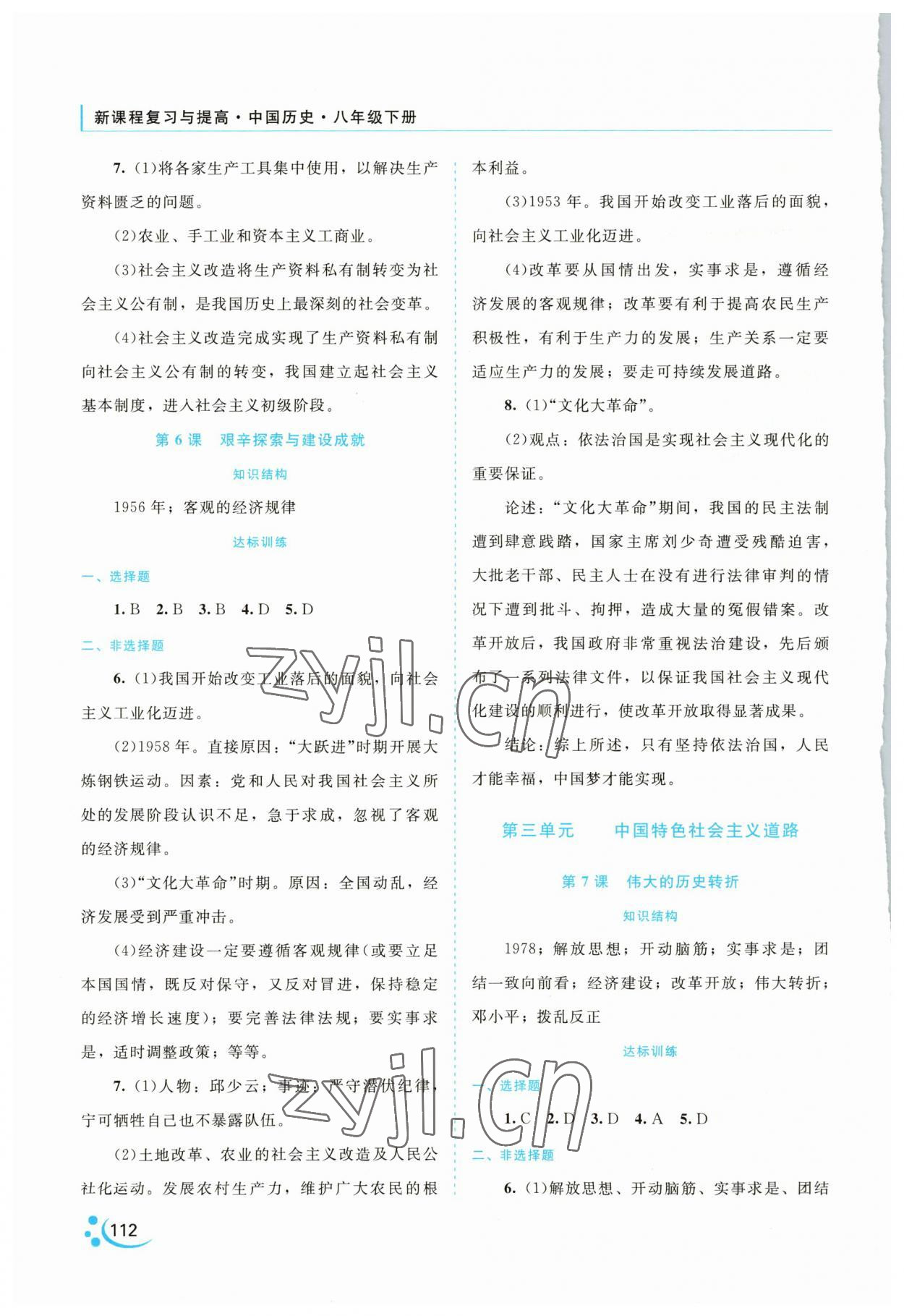 2023年新課程復(fù)習(xí)與提高八年級(jí)歷史下冊(cè) 第4頁