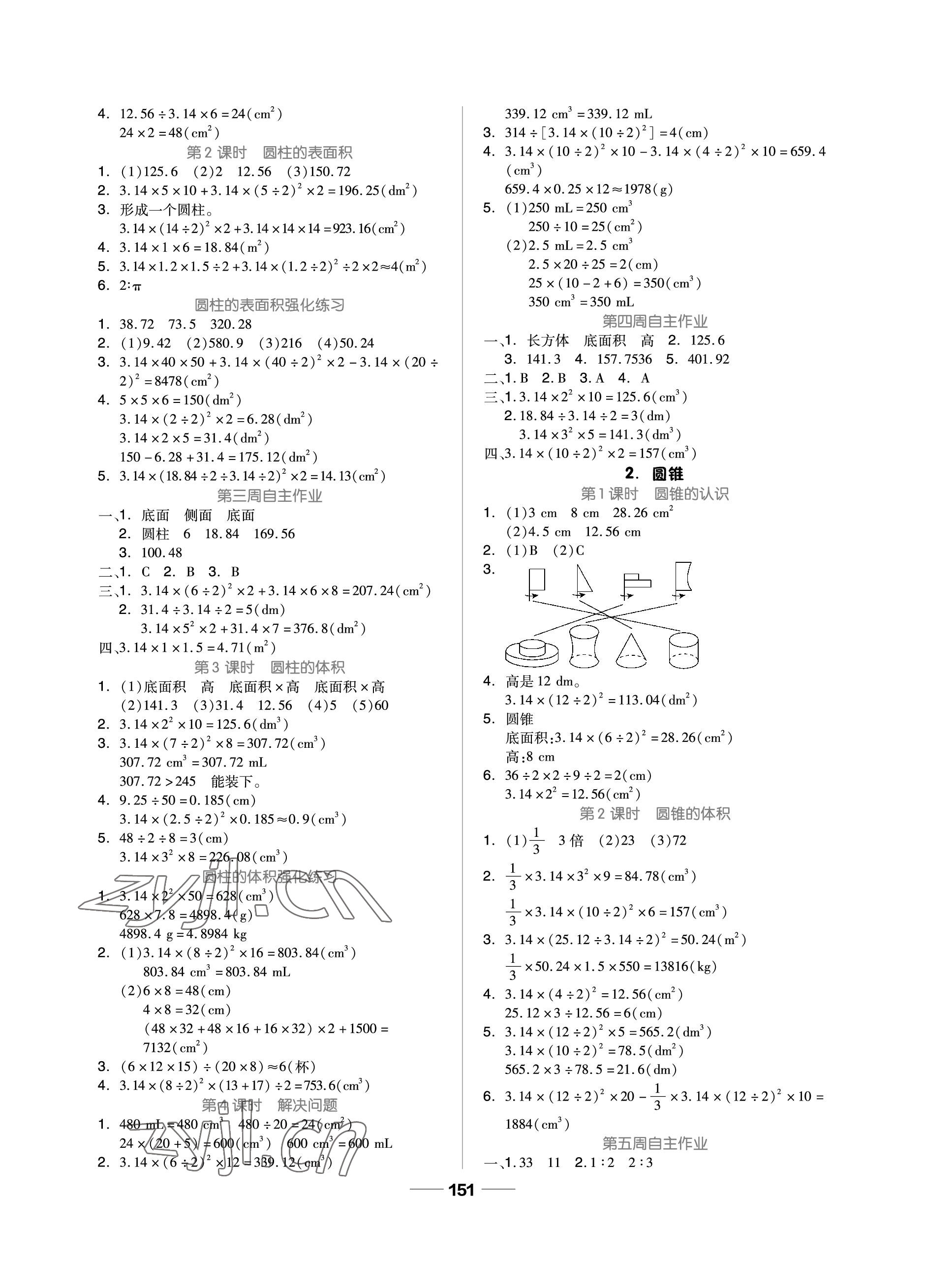 2023年新思維伴你學(xué)單元達(dá)標(biāo)測試卷六年級數(shù)學(xué)下冊人教版 參考答案第3頁