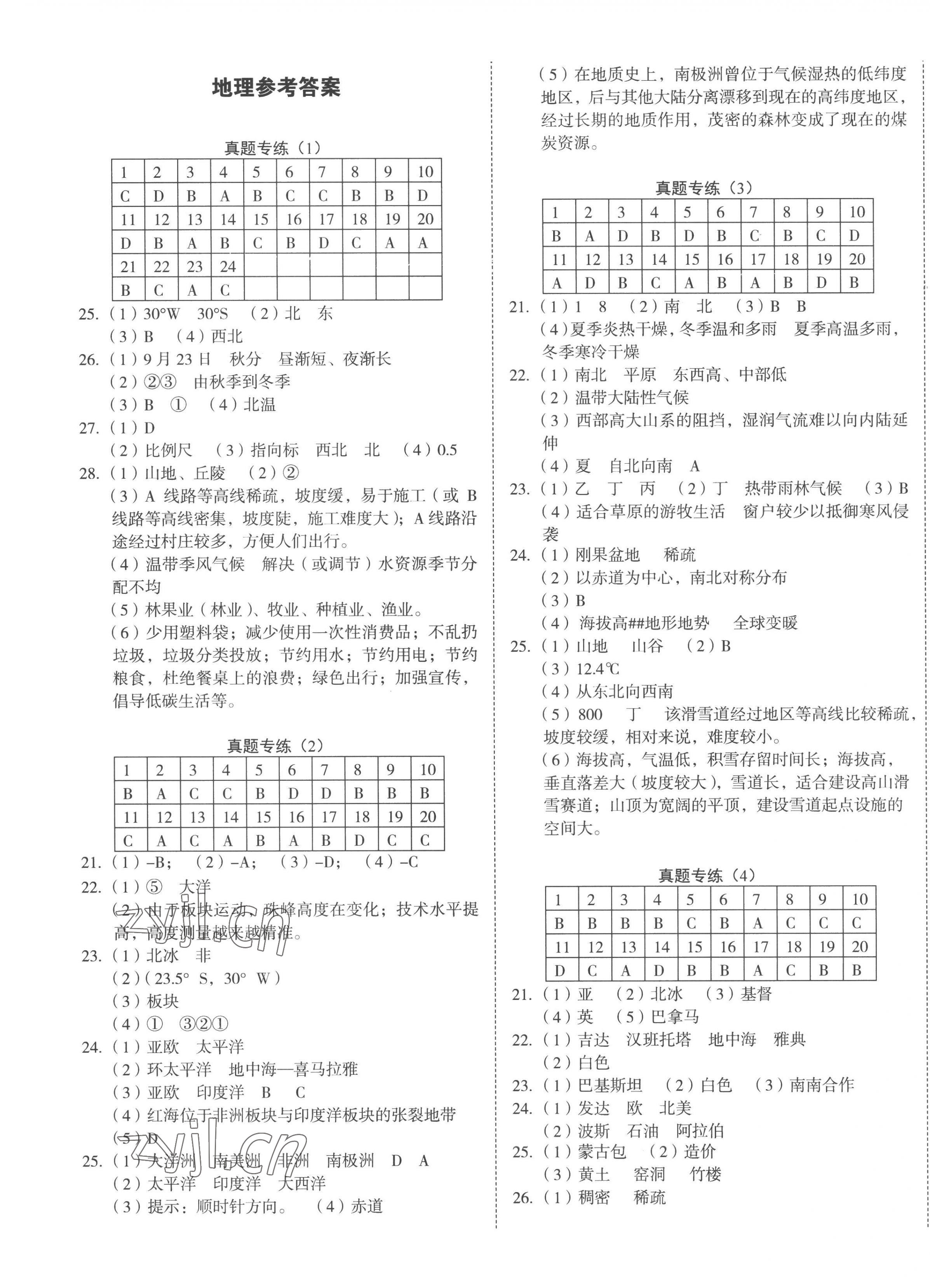 2023年河南省中考試題精編地理河南專版 第1頁