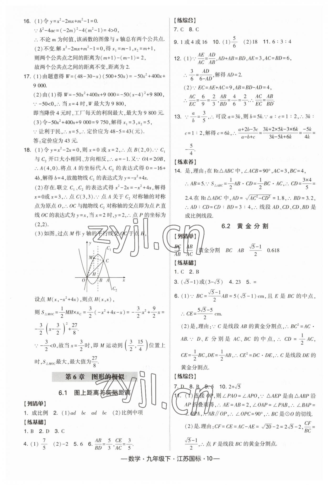 2023年經(jīng)綸學(xué)典課時作業(yè)九年級數(shù)學(xué)下冊江蘇版 第10頁