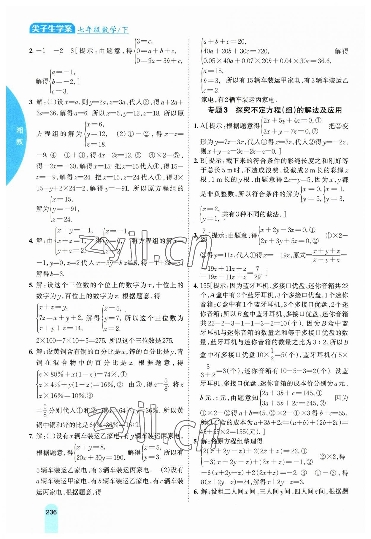 2023年尖子生學案七年級數(shù)學下冊湘教版 第7頁