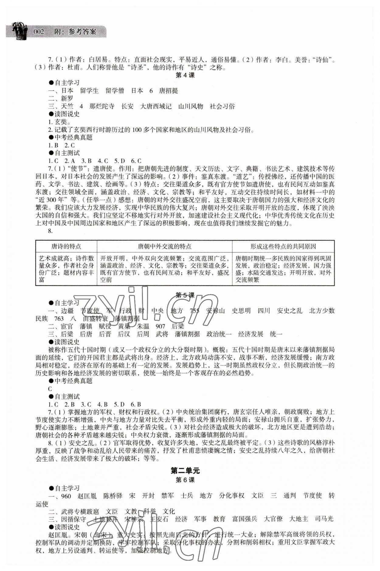 2023年中國歷史助學讀本七年級下冊人教版 第2頁