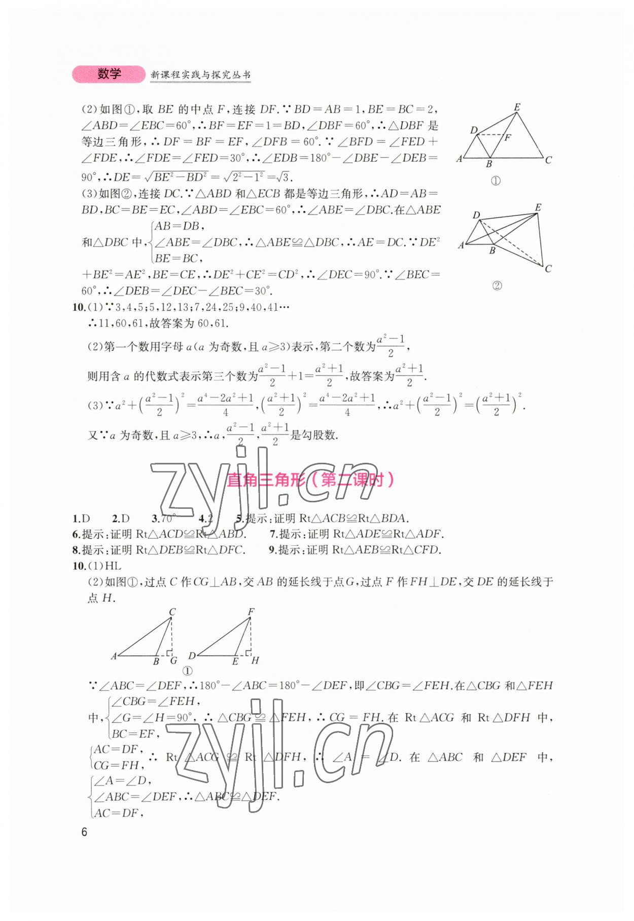 2023年新课程实践与探究丛书八年级数学下册北师大版 第6页