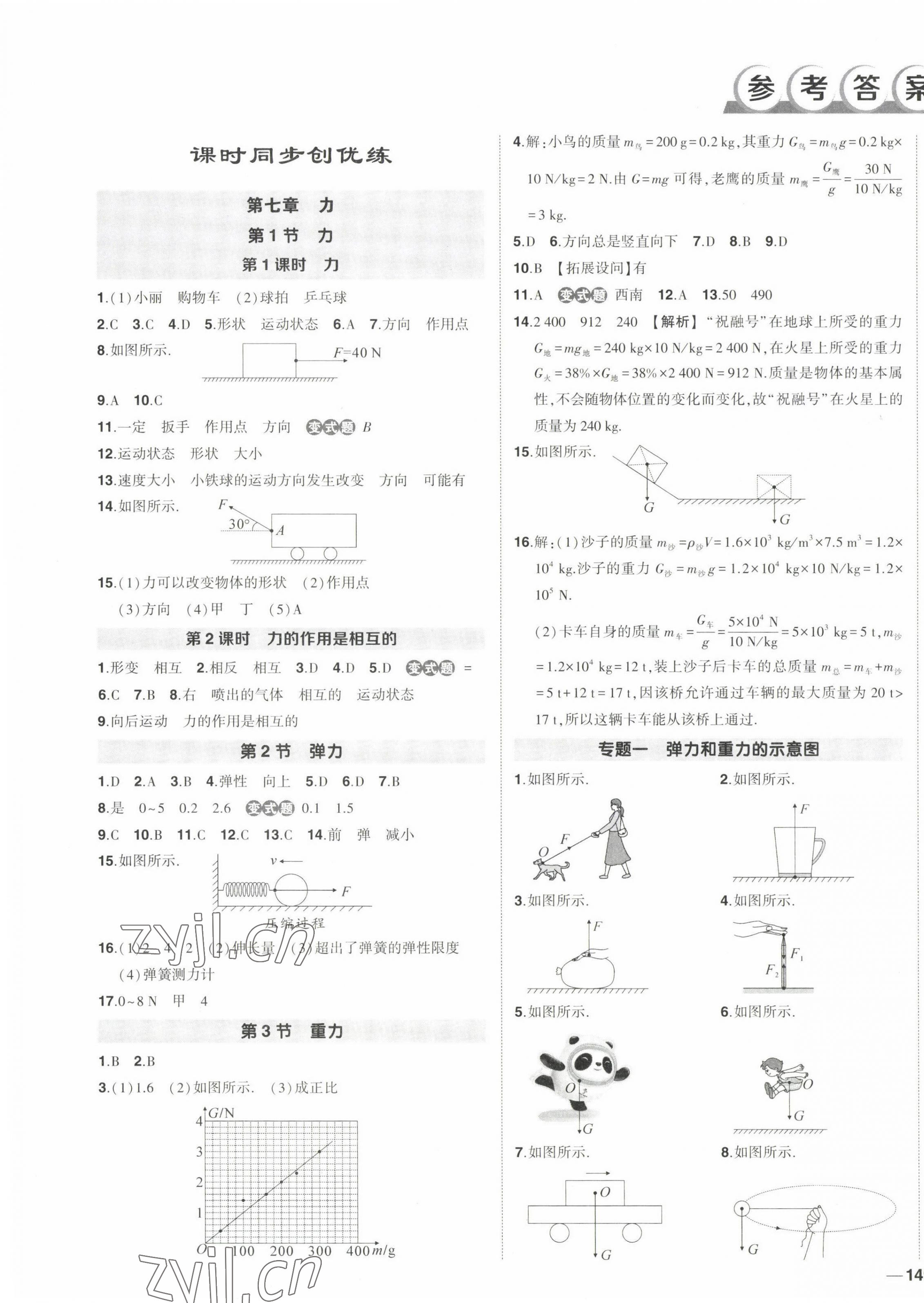 2023年状元成才路创优作业八年级物理下册人教版贵州专版 第1页