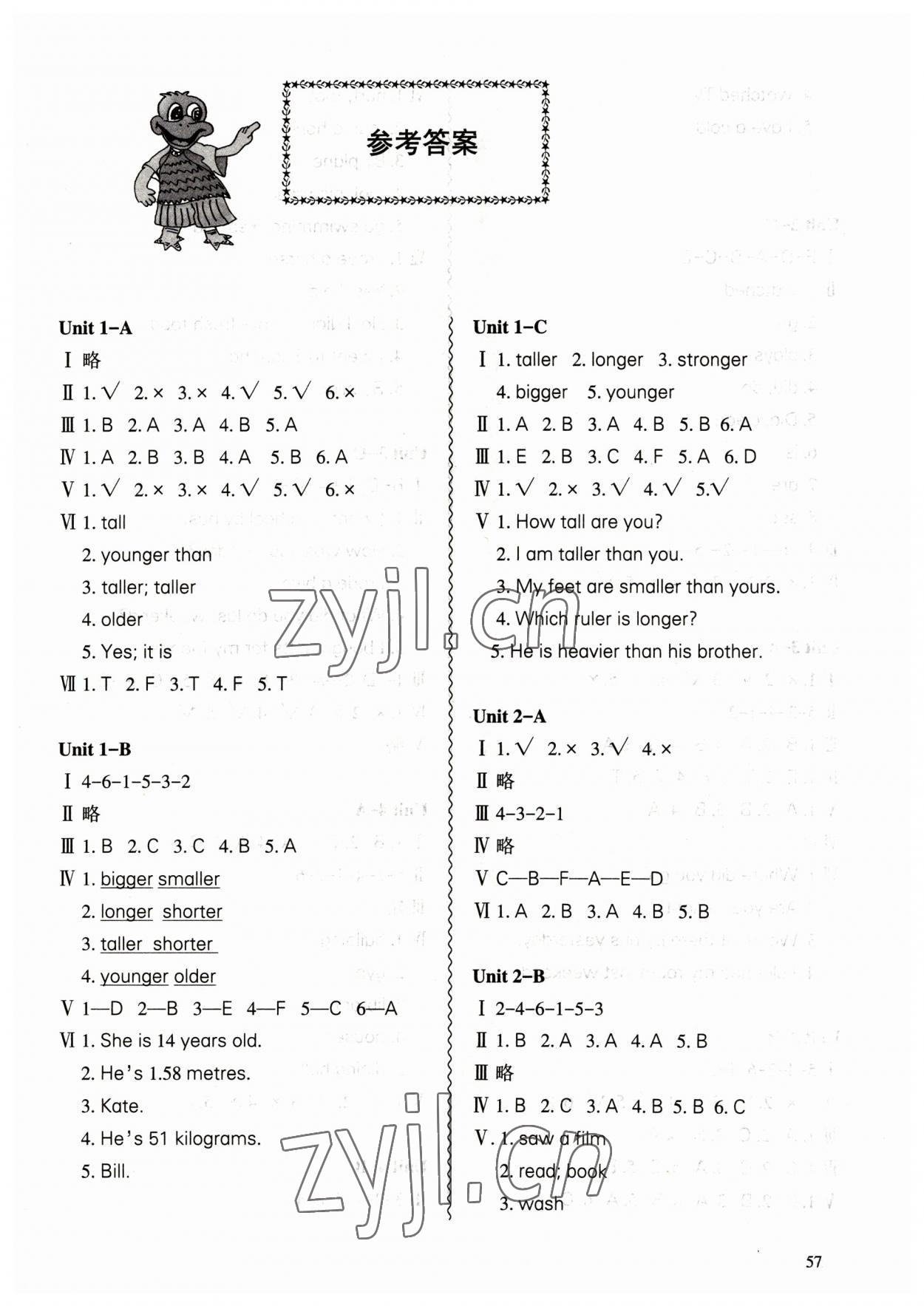 2023年小學(xué)課堂練習(xí)合肥工業(yè)大學(xué)出版社六年級(jí)英語(yǔ)下冊(cè)人教版 參考答案第1頁(yè)