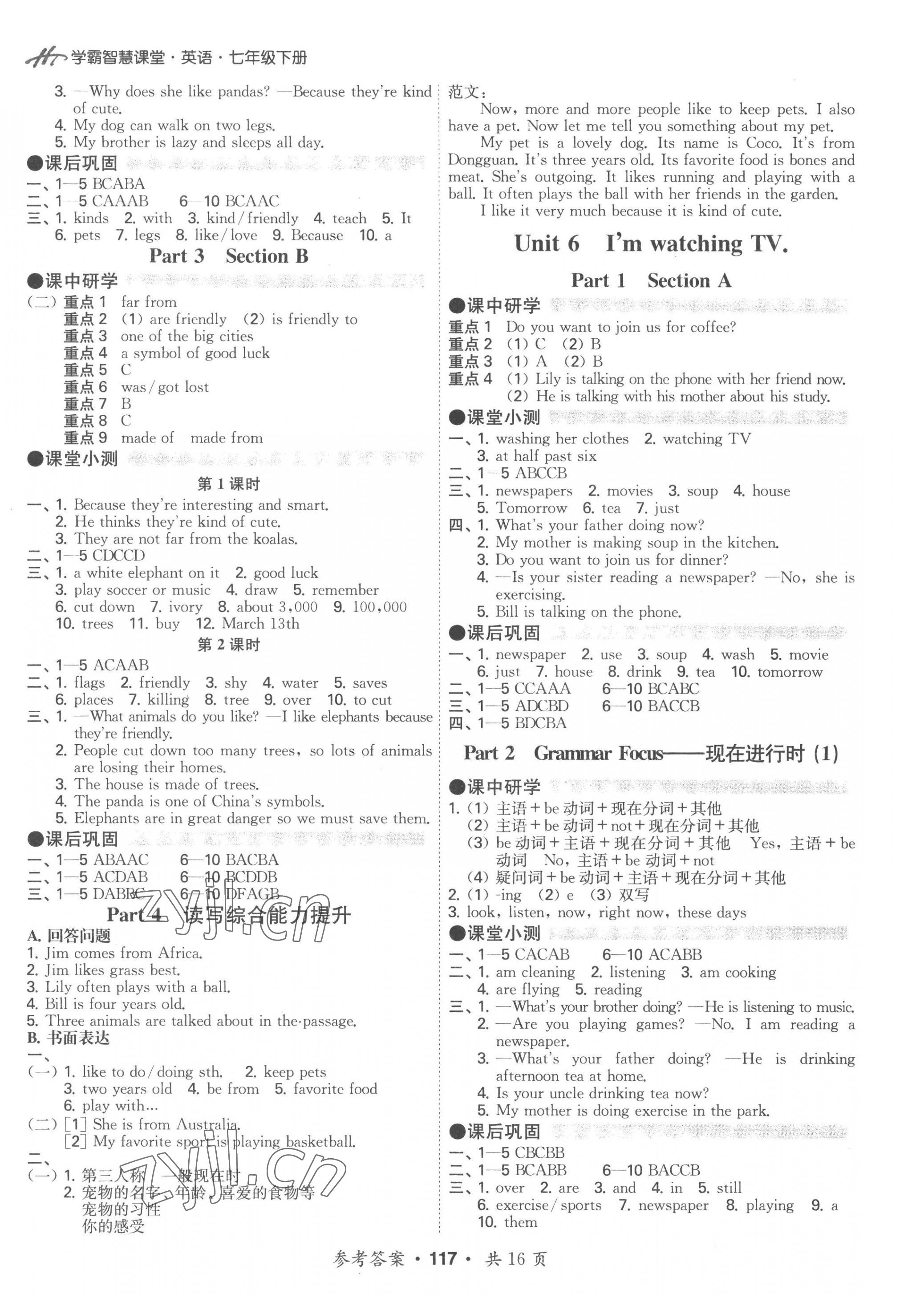 2023年學(xué)霸智慧課堂七年級英語下冊人教版 第5頁