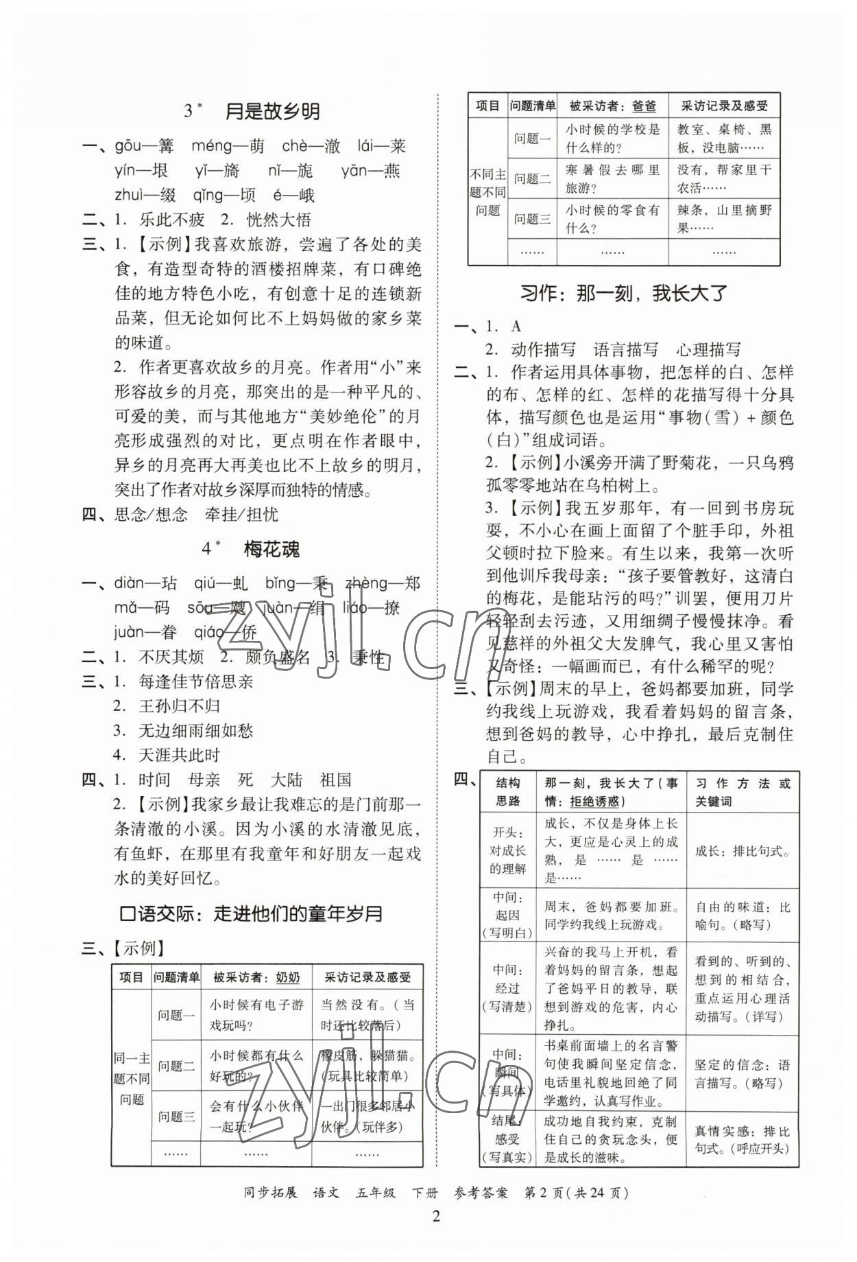 2023年同步拓展五年級(jí)語文下冊(cè)人教版 第2頁