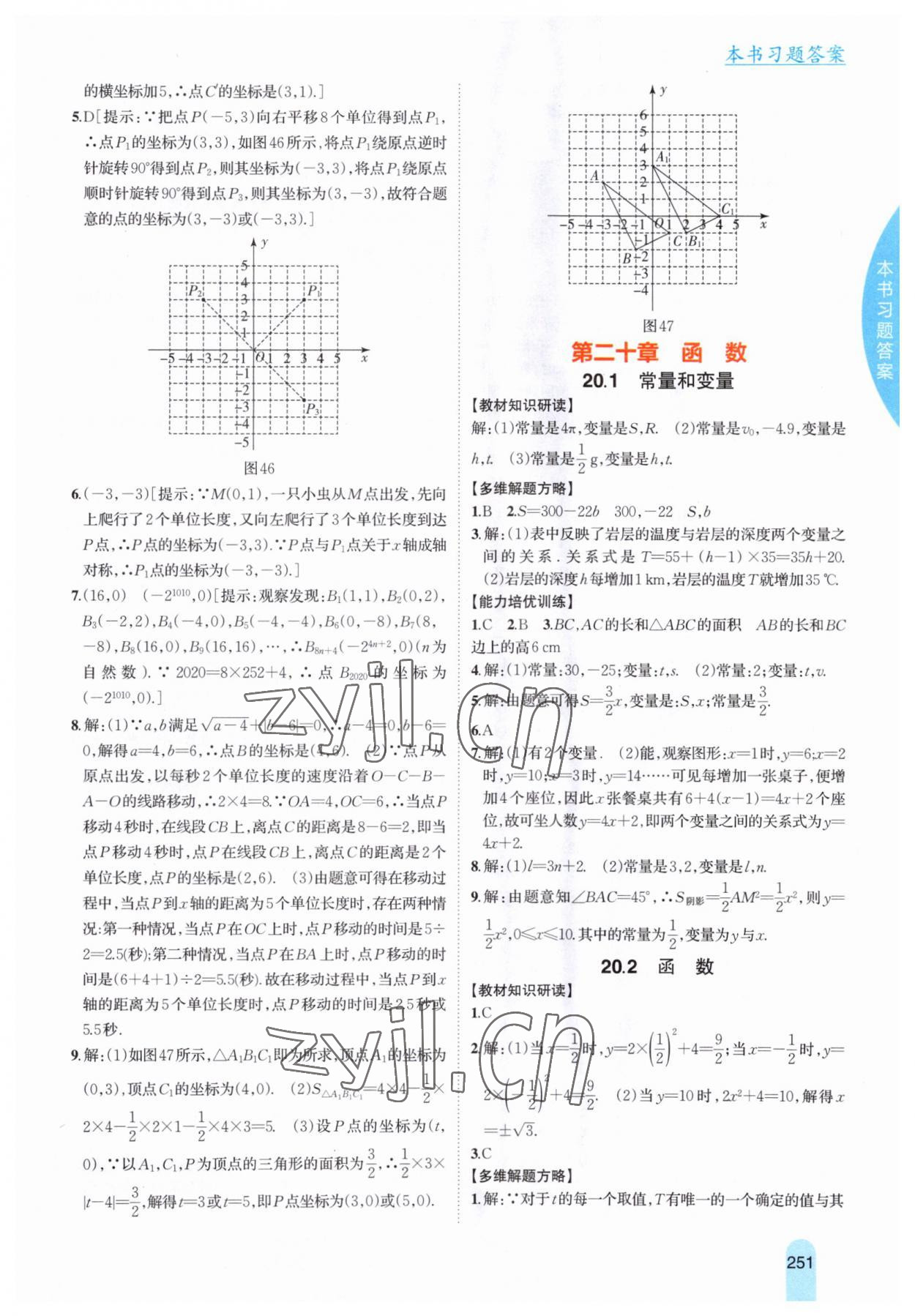 2023年尖子生学案八年级数学下册冀教版 参考答案第11页