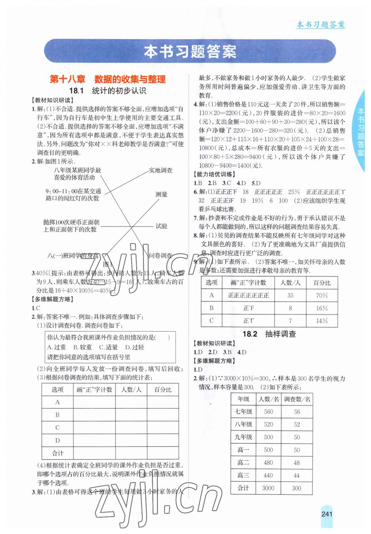 2023年尖子生學案八年級數(shù)學下冊冀教版 參考答案第1頁