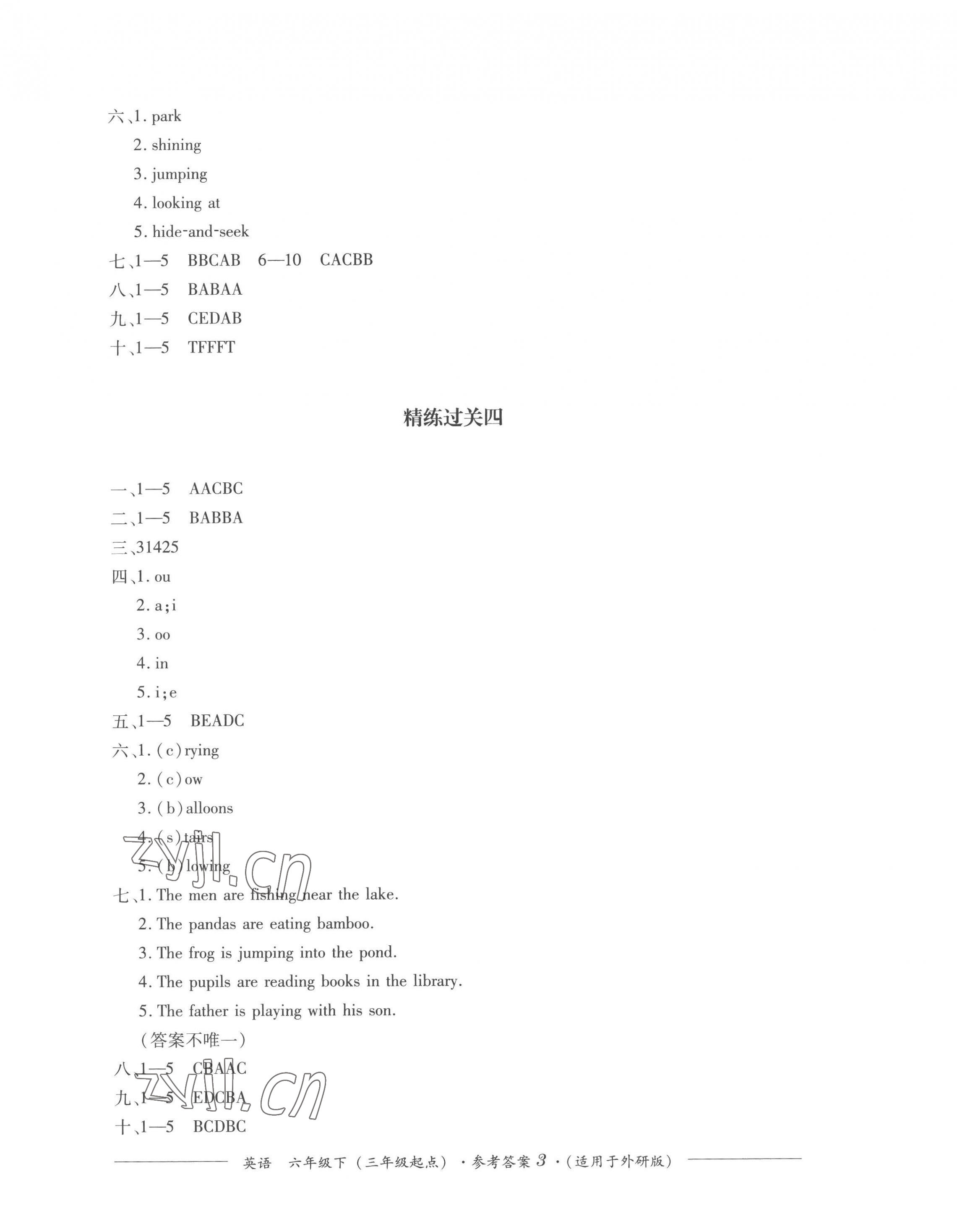 2023年精練過關(guān)四川教育出版社六年級(jí)英語(yǔ)下冊(cè)外研版 第3頁(yè)