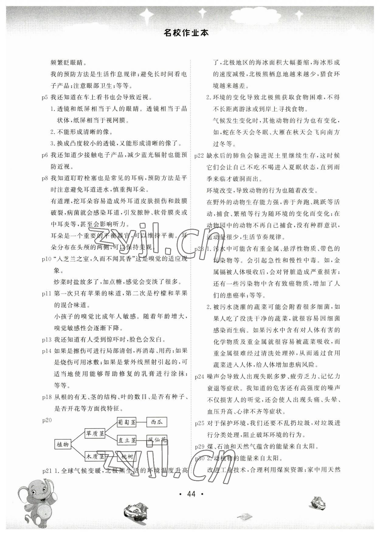2023年教材课本六年级科学下册青岛版 参考答案第2页