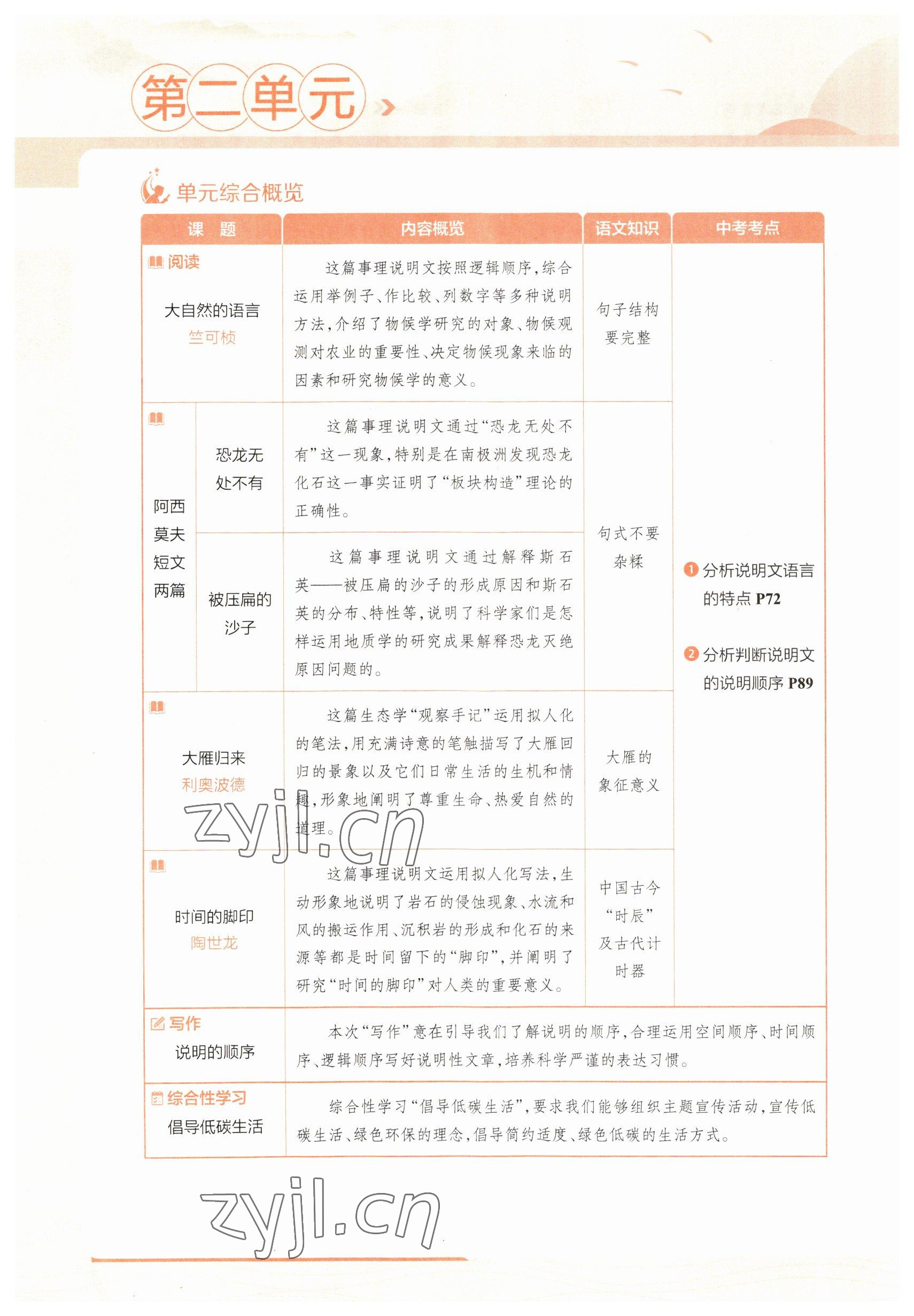 2023年教材課本八年級語文下冊人教版五四制 參考答案第60頁