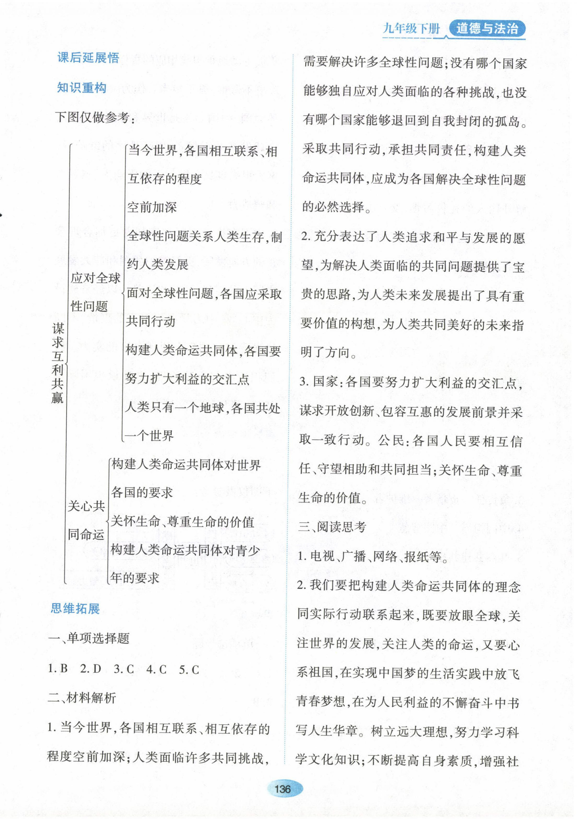 2023年資源與評(píng)價(jià)黑龍江教育出版社九年級(jí)道德與法治下冊(cè)人教版 第6頁