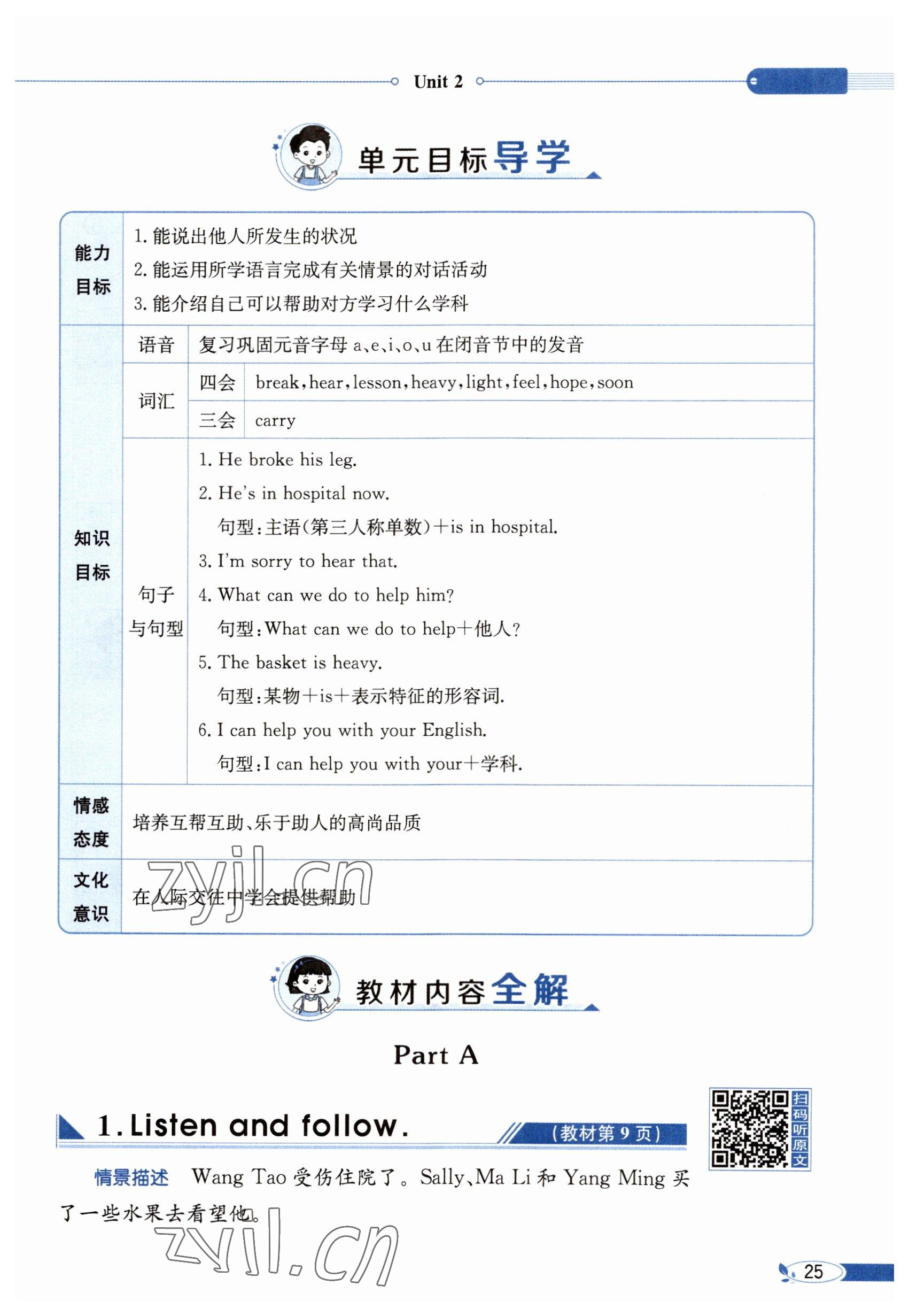 2023年教材課本六年級英語下冊閩教版 參考答案第25頁