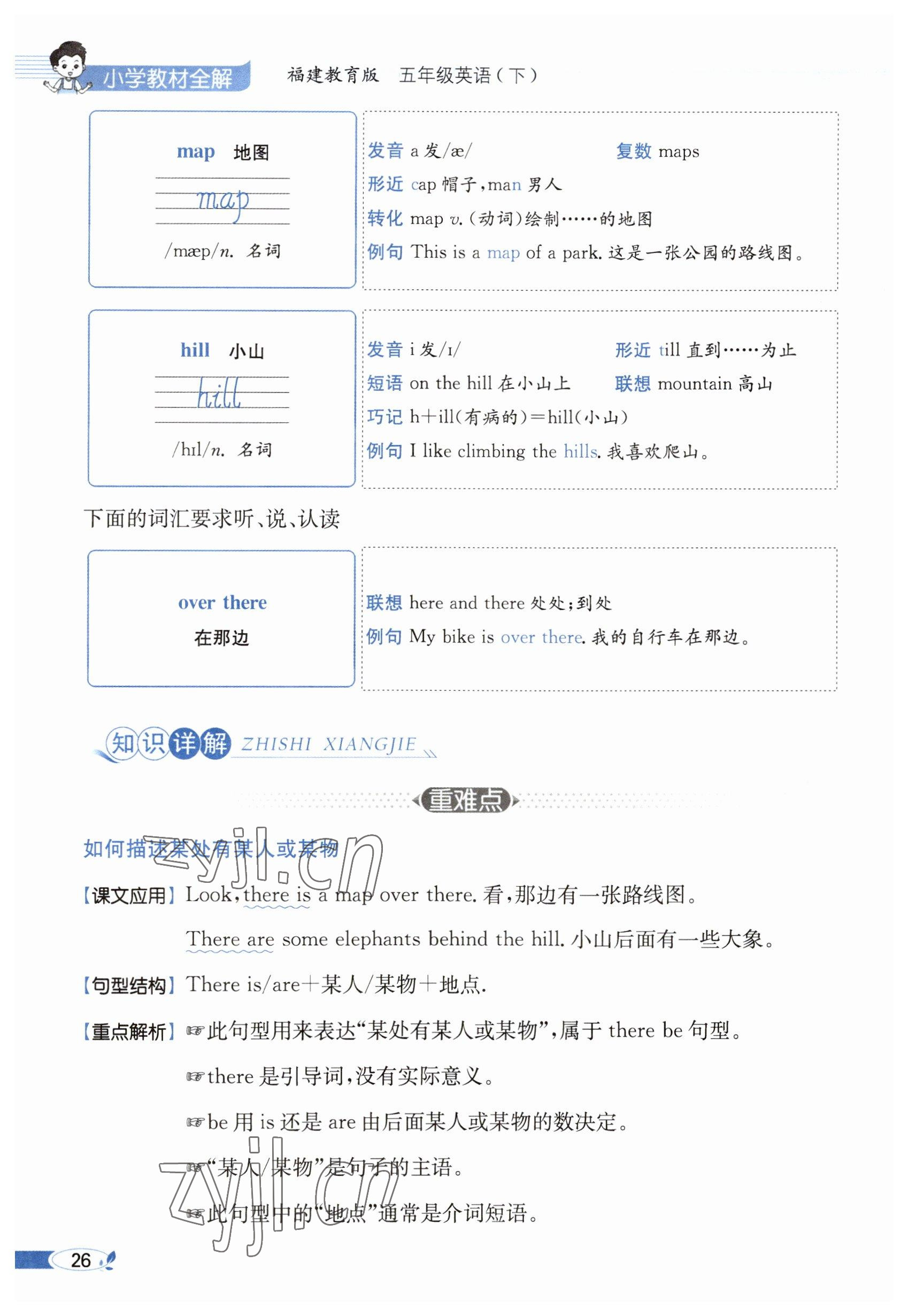 2023年教材課本五年級英語下冊閩教版 參考答案第26頁