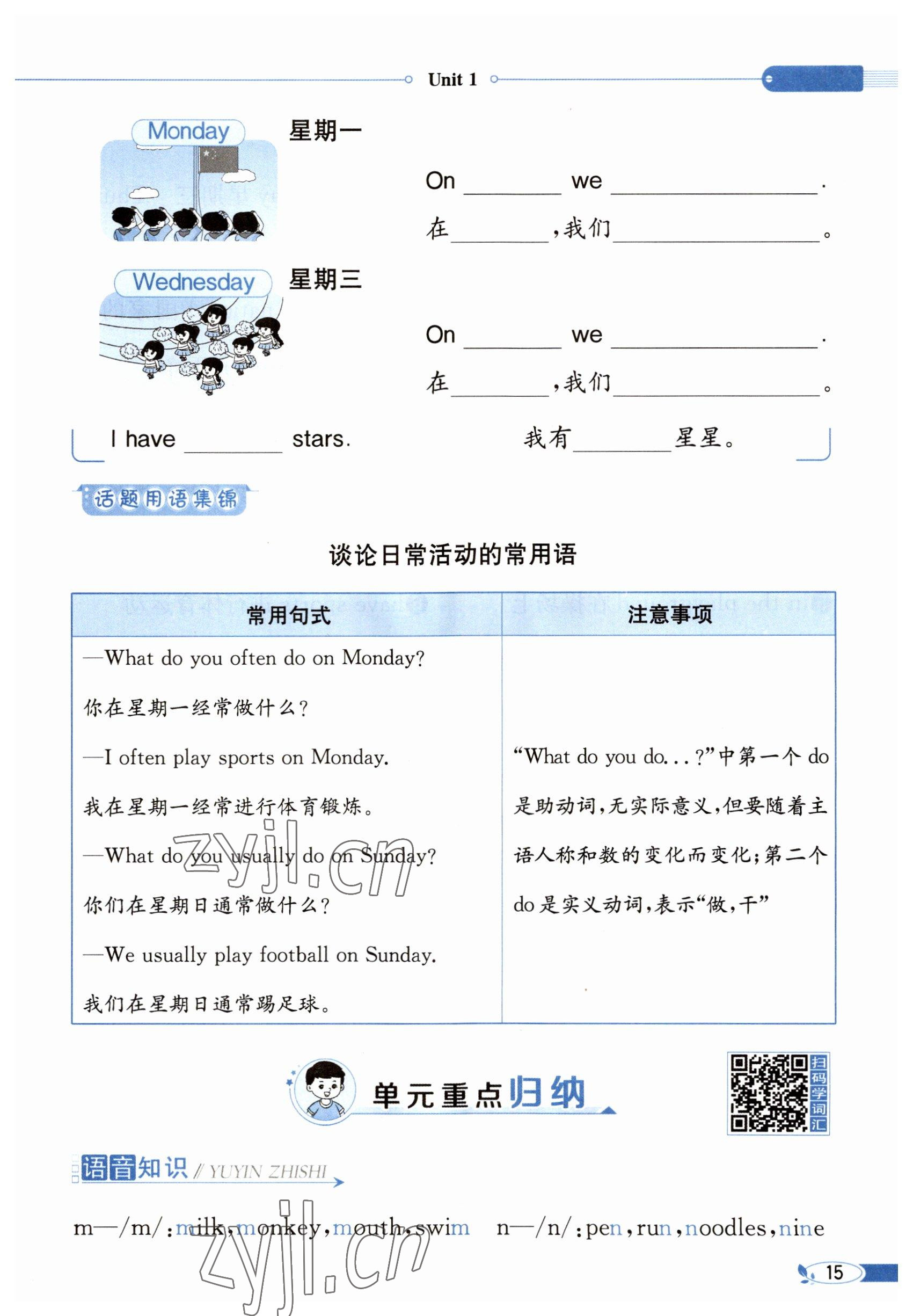 2023年教材課本四年級(jí)英語(yǔ)下冊(cè)閩教版 參考答案第15頁(yè)