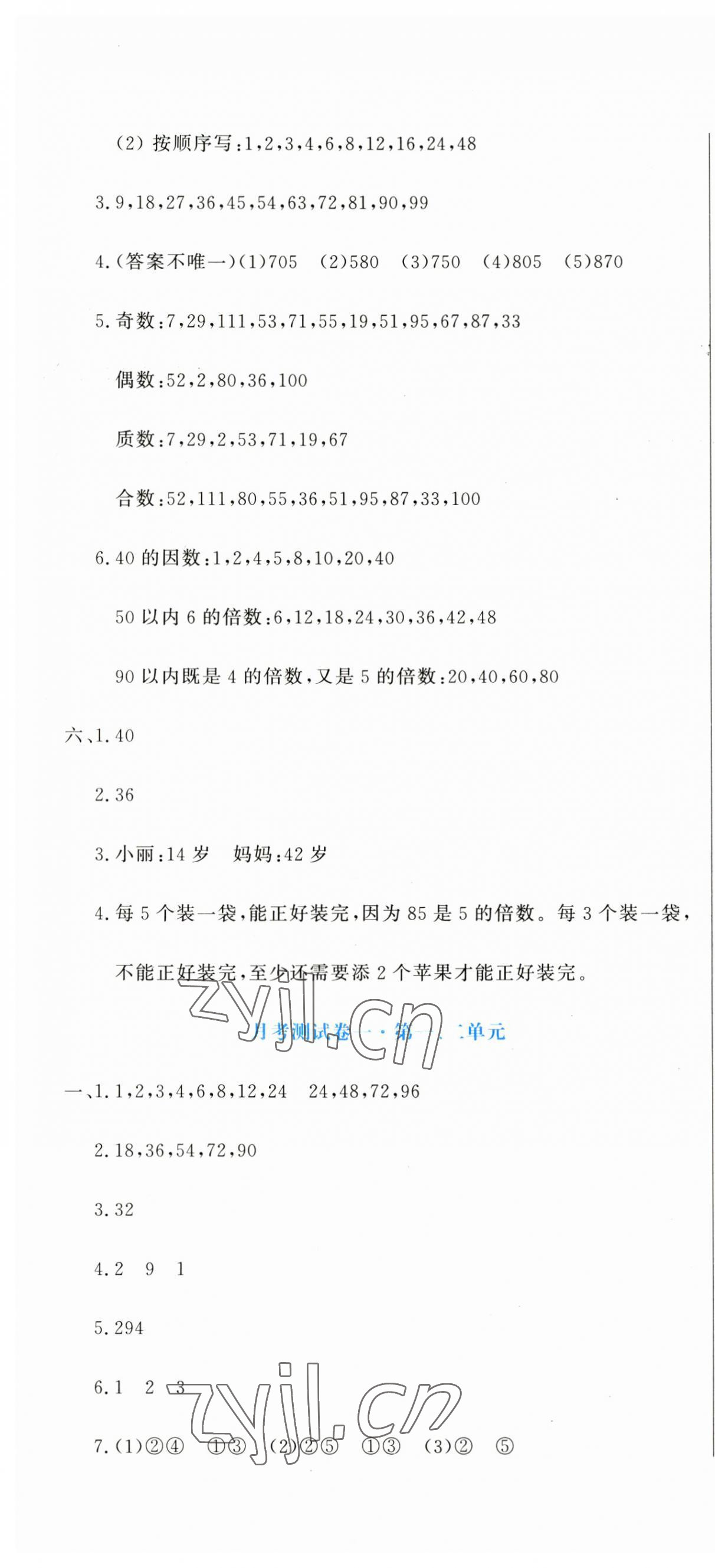 2023年提分教练五年级数学下册人教版 第4页