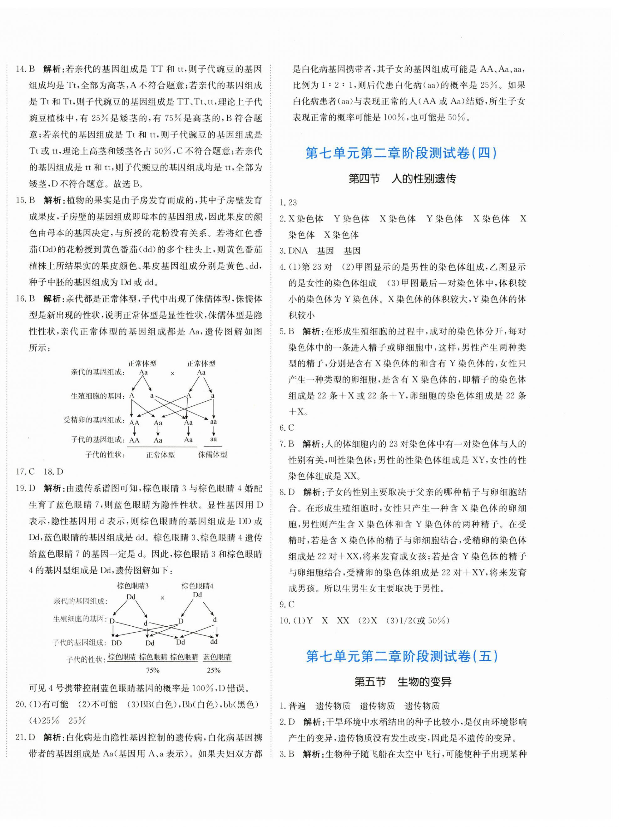 2023年提分教練八年級(jí)生物下冊(cè)人教版 第4頁