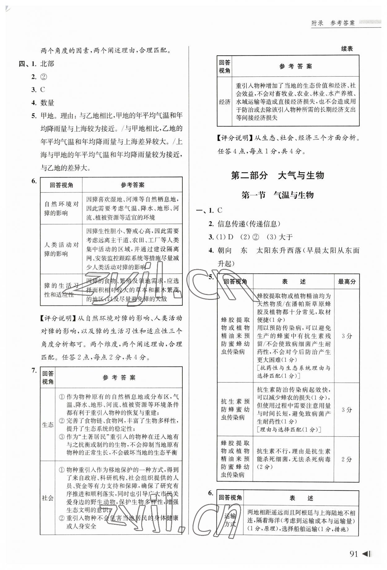 2023年上海中考試題分類匯編地理 第5頁