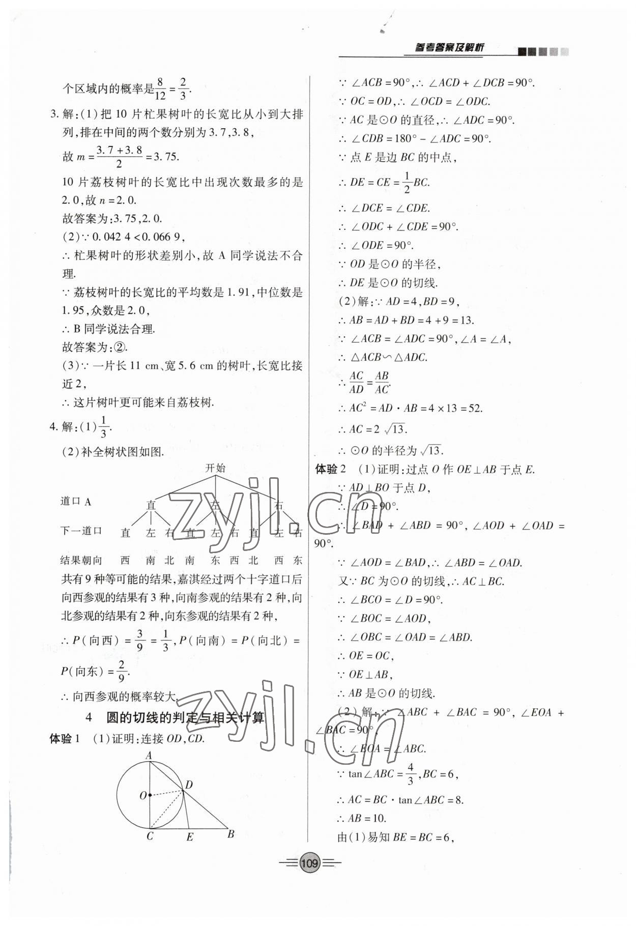 2023年專項新評價中考二輪數(shù)學(xué)江西專版 參考答案第6頁