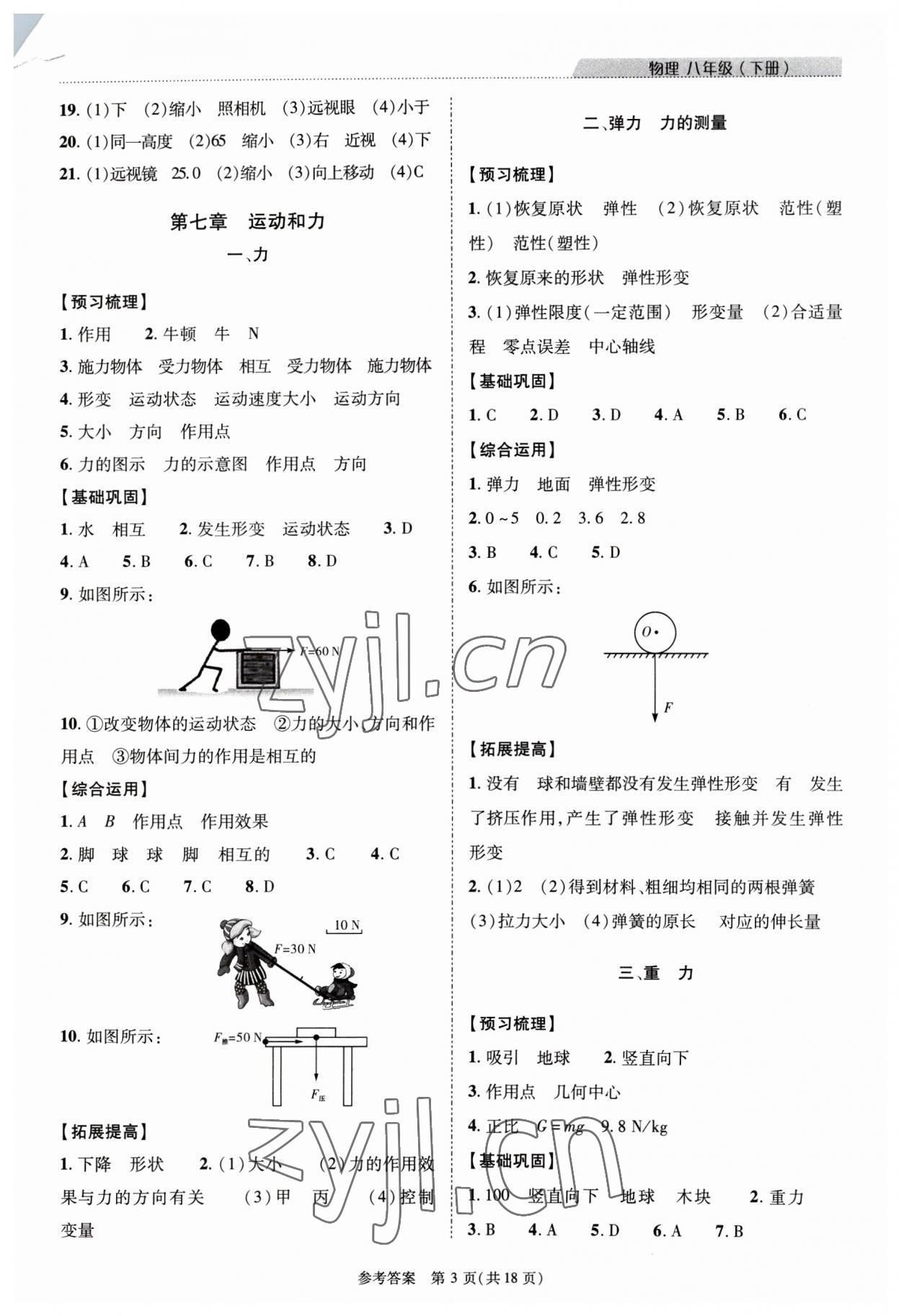 2023年新課程同步學(xué)案八年級物理下冊北師大版 第3頁