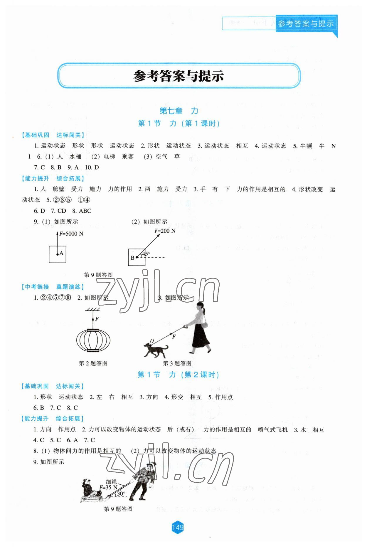 2023年新课程能力培养八年级物理下册人教版 第1页