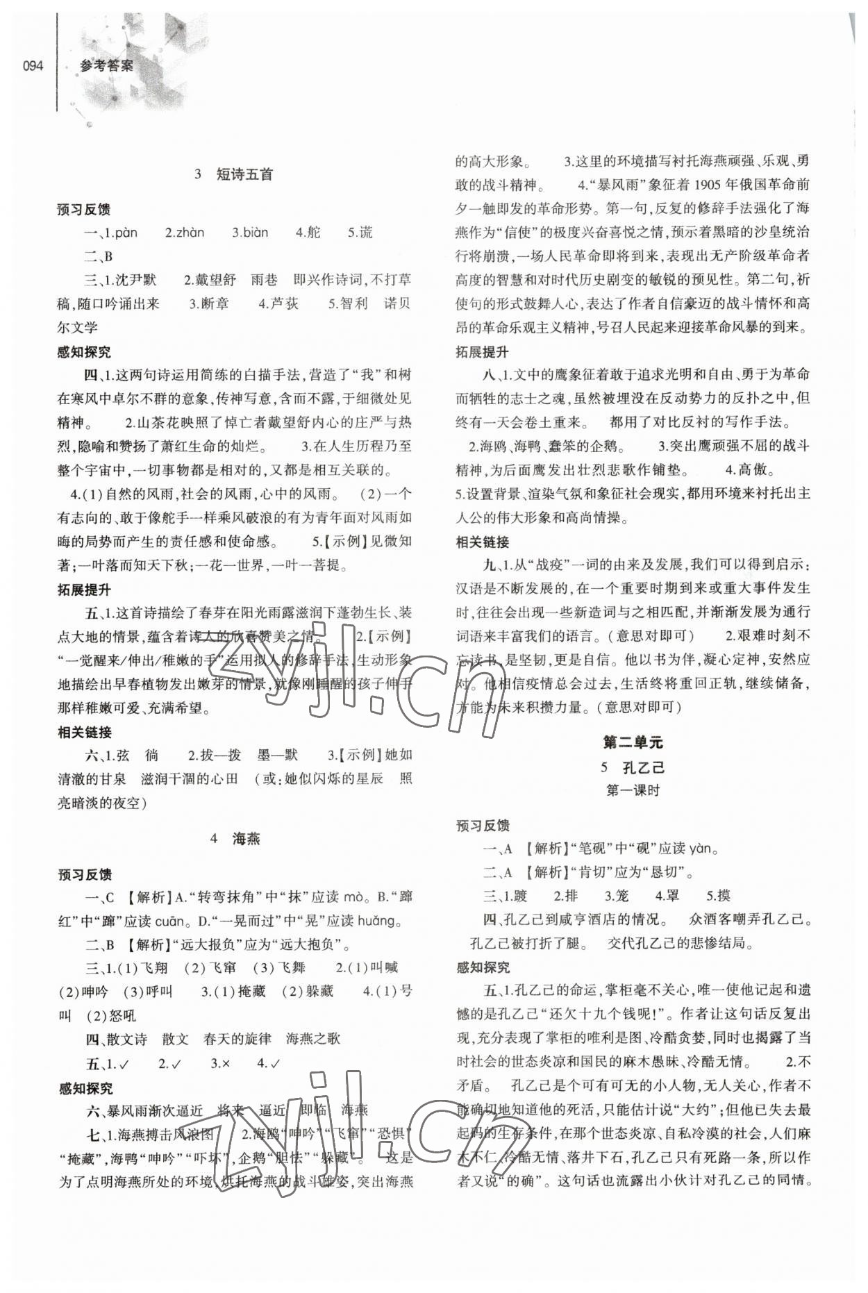 2023年同步練習(xí)冊(cè)大象出版社九年級(jí)語文下冊(cè)人教版 第2頁