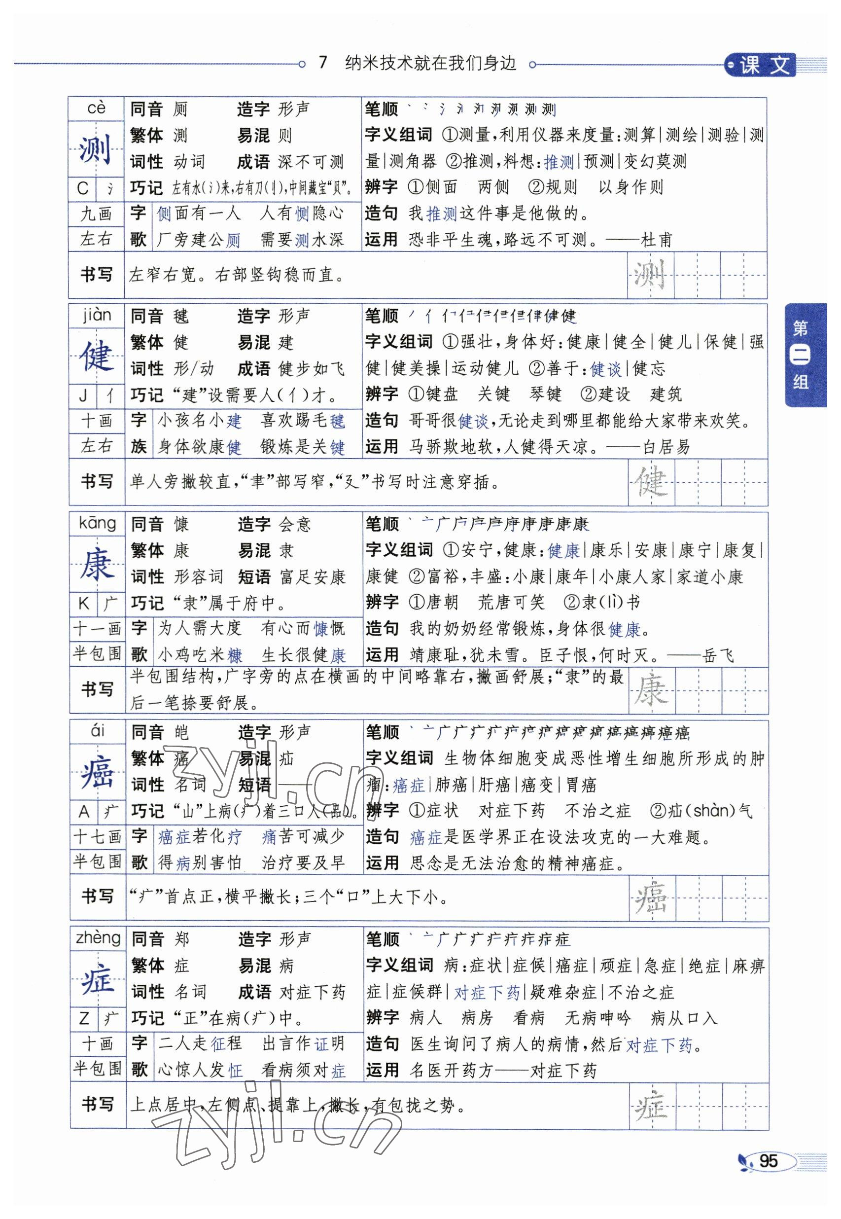 2023年教材課本四年級(jí)語文下冊人教版54制 參考答案第95頁