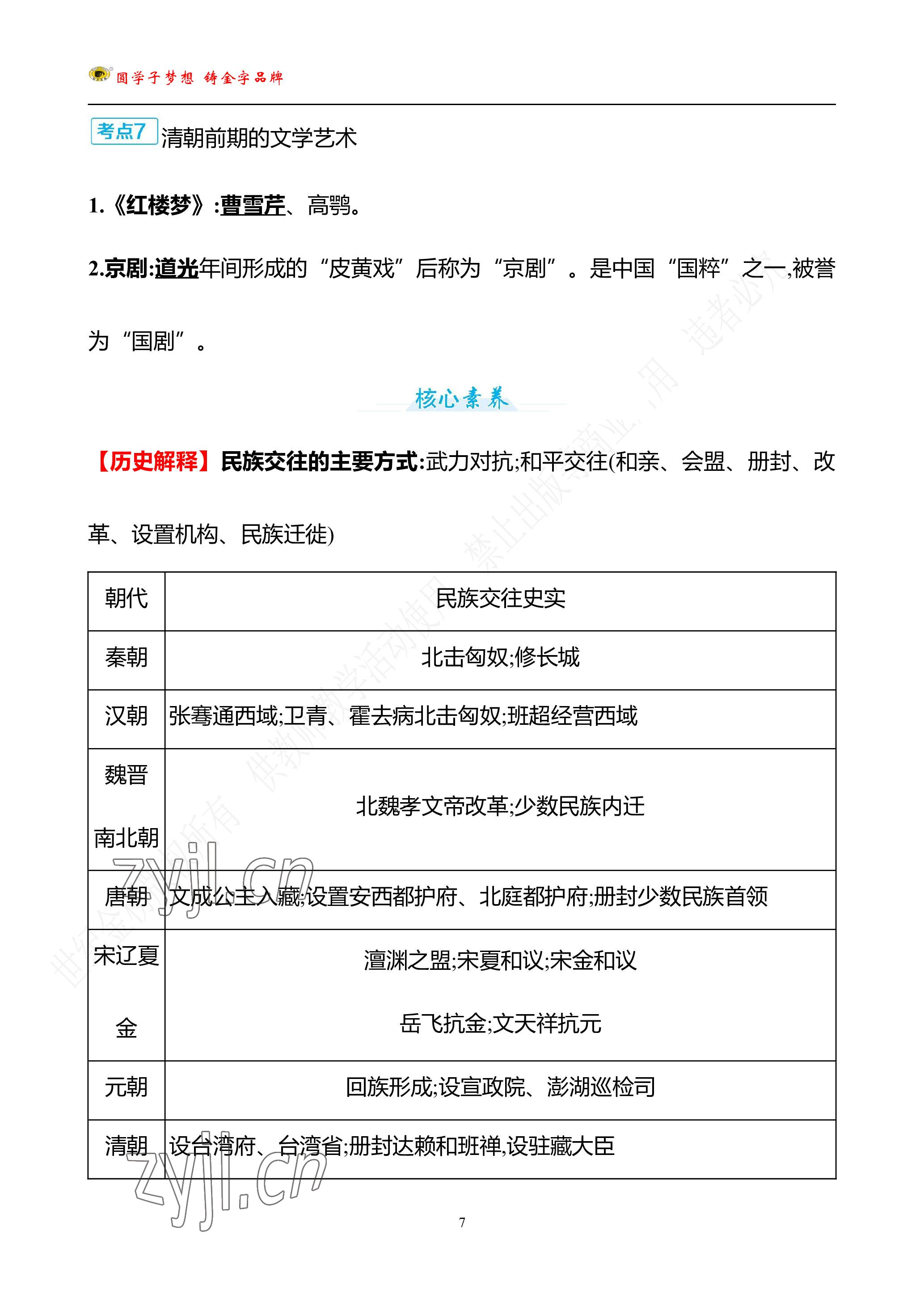 2023年世纪金榜金榜中考历史中考武汉专版 参考答案第87页