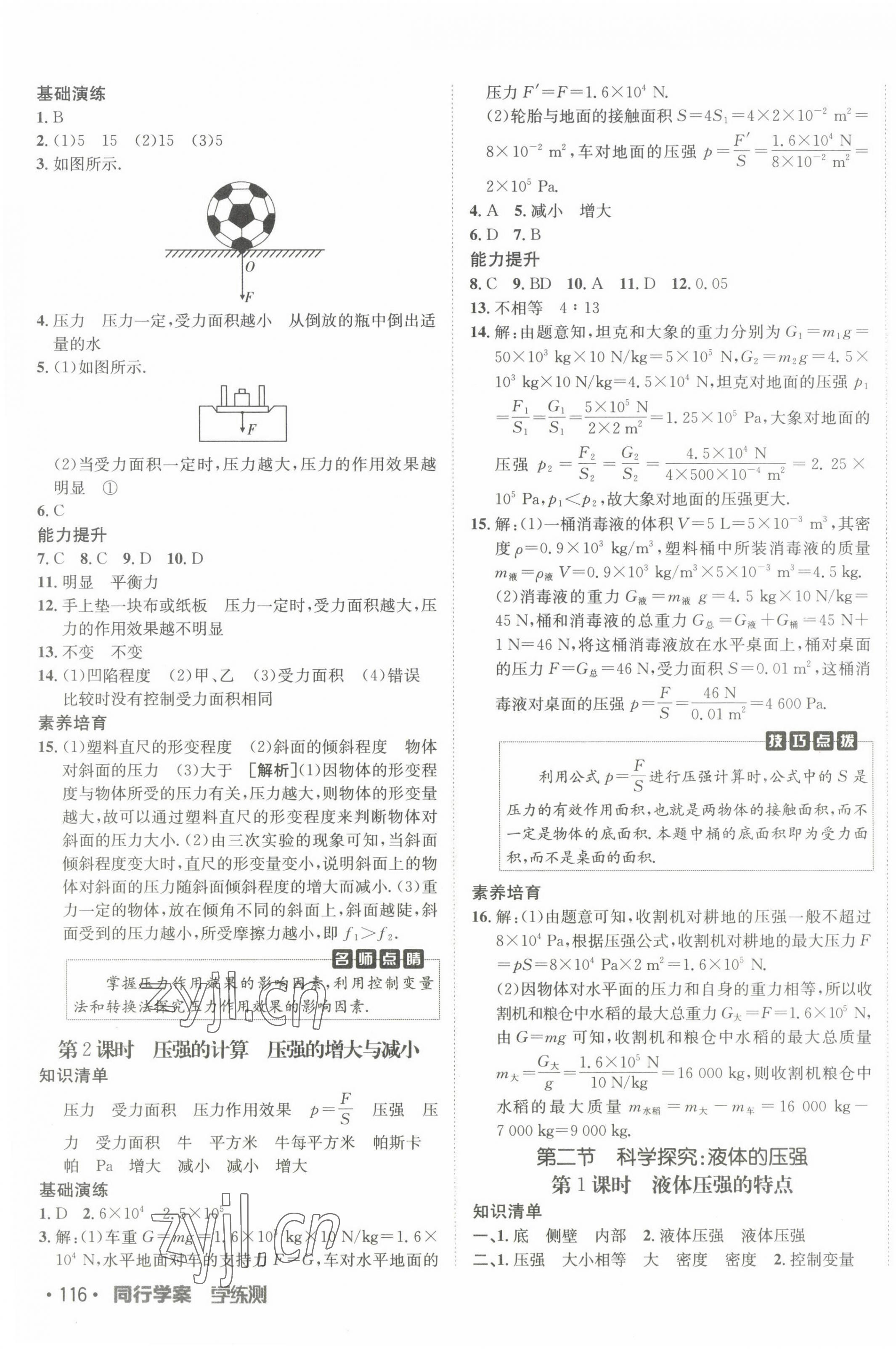 2023年同行學(xué)案學(xué)練測八年級物理下冊滬科版 第3頁