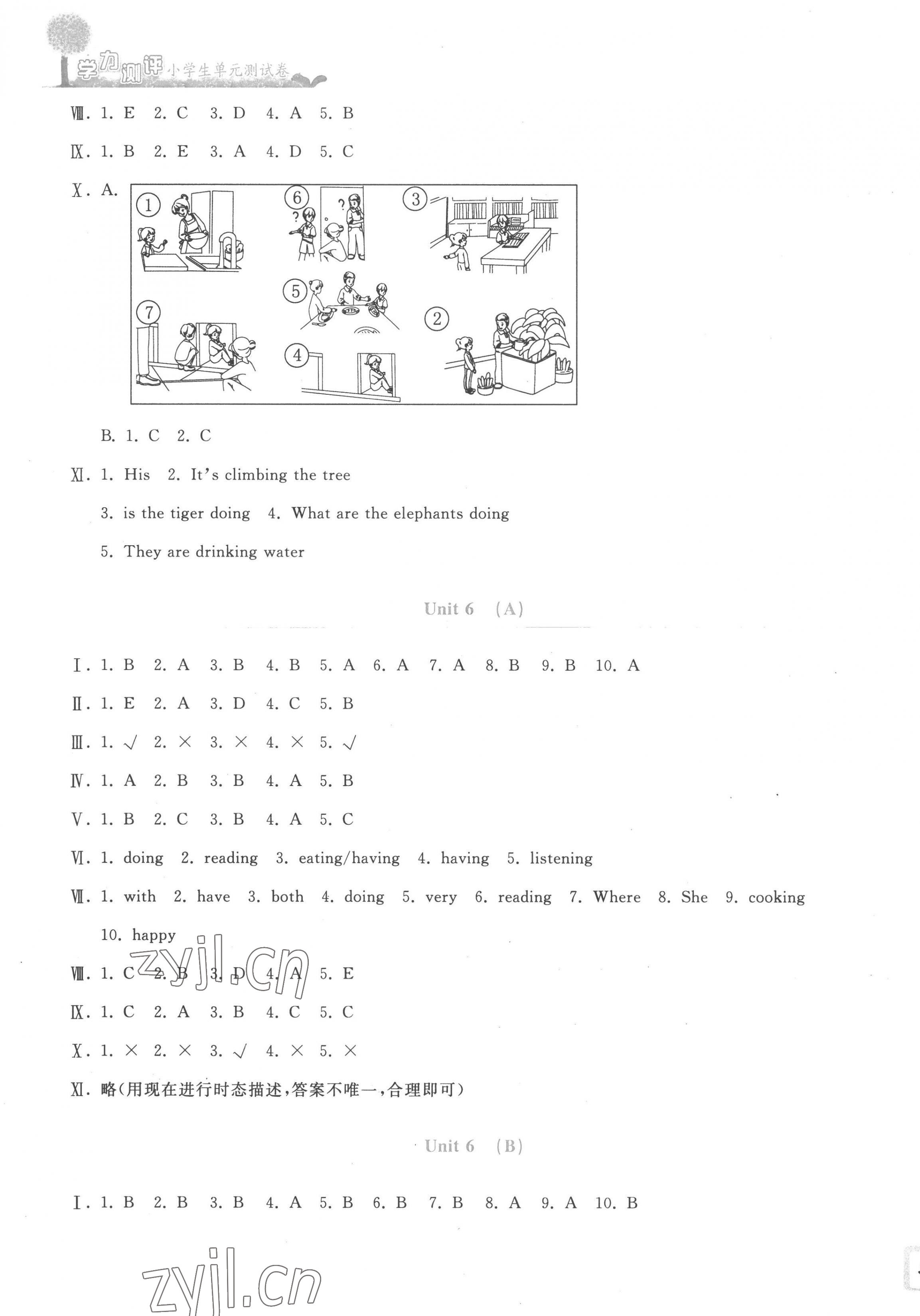 2023年學(xué)力測評小學(xué)生單元測試卷五年級英語下冊人教版 參考答案第9頁