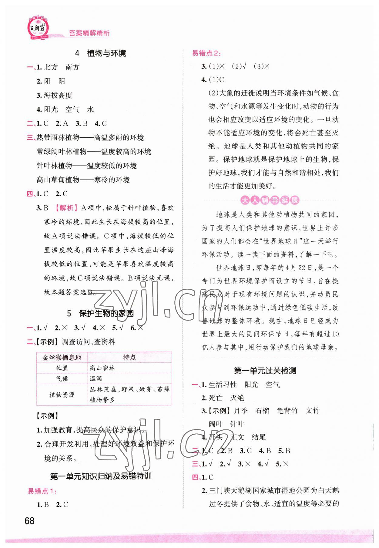 2023年創(chuàng)維新課堂六年級(jí)科學(xué)下冊大象版 參考答案第2頁