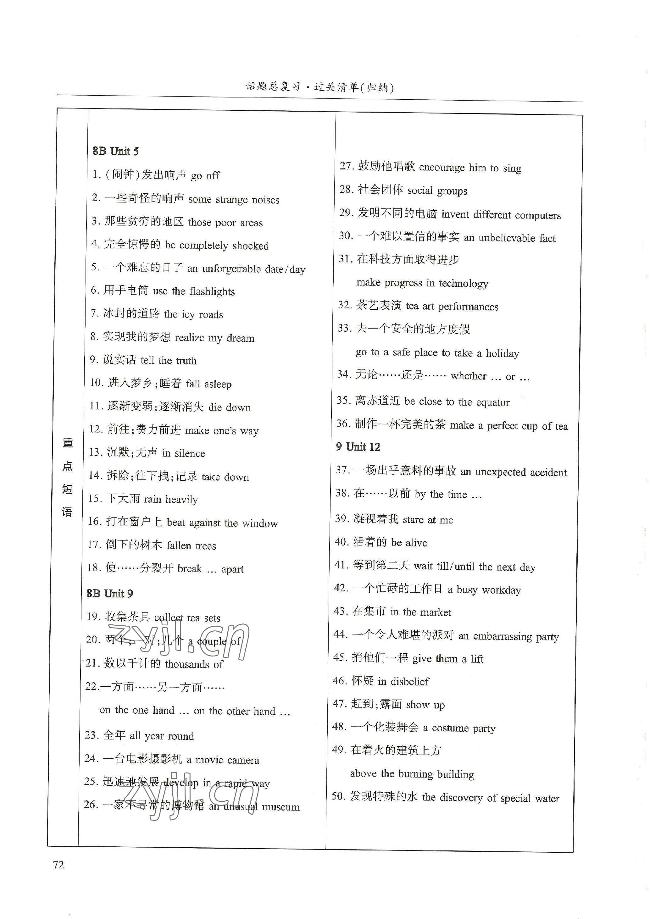 2023年中考話題總復(fù)習(xí)英語(yǔ)中考&nbsp;參考答案第16頁(yè)