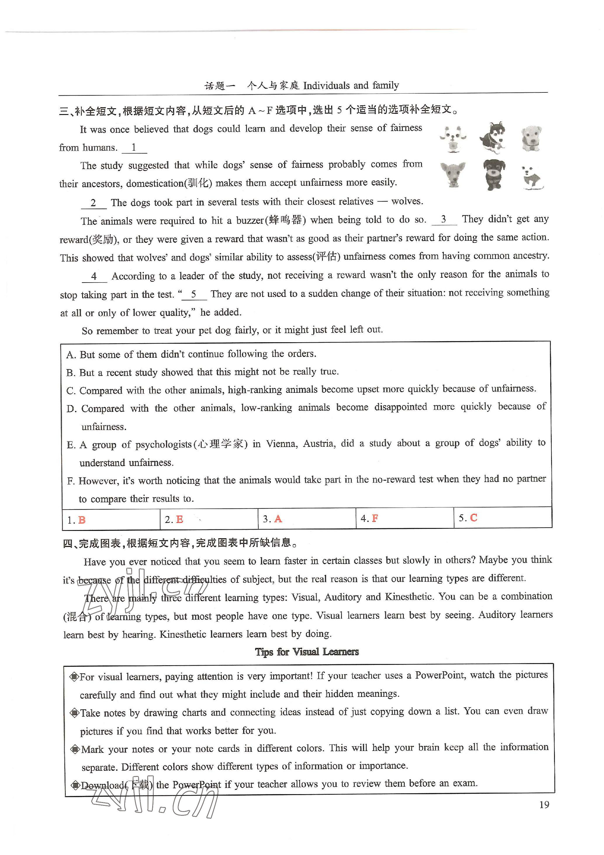 2023年中考話題總復(fù)習(xí)英語(yǔ)中考&nbsp;參考答案第19頁(yè)