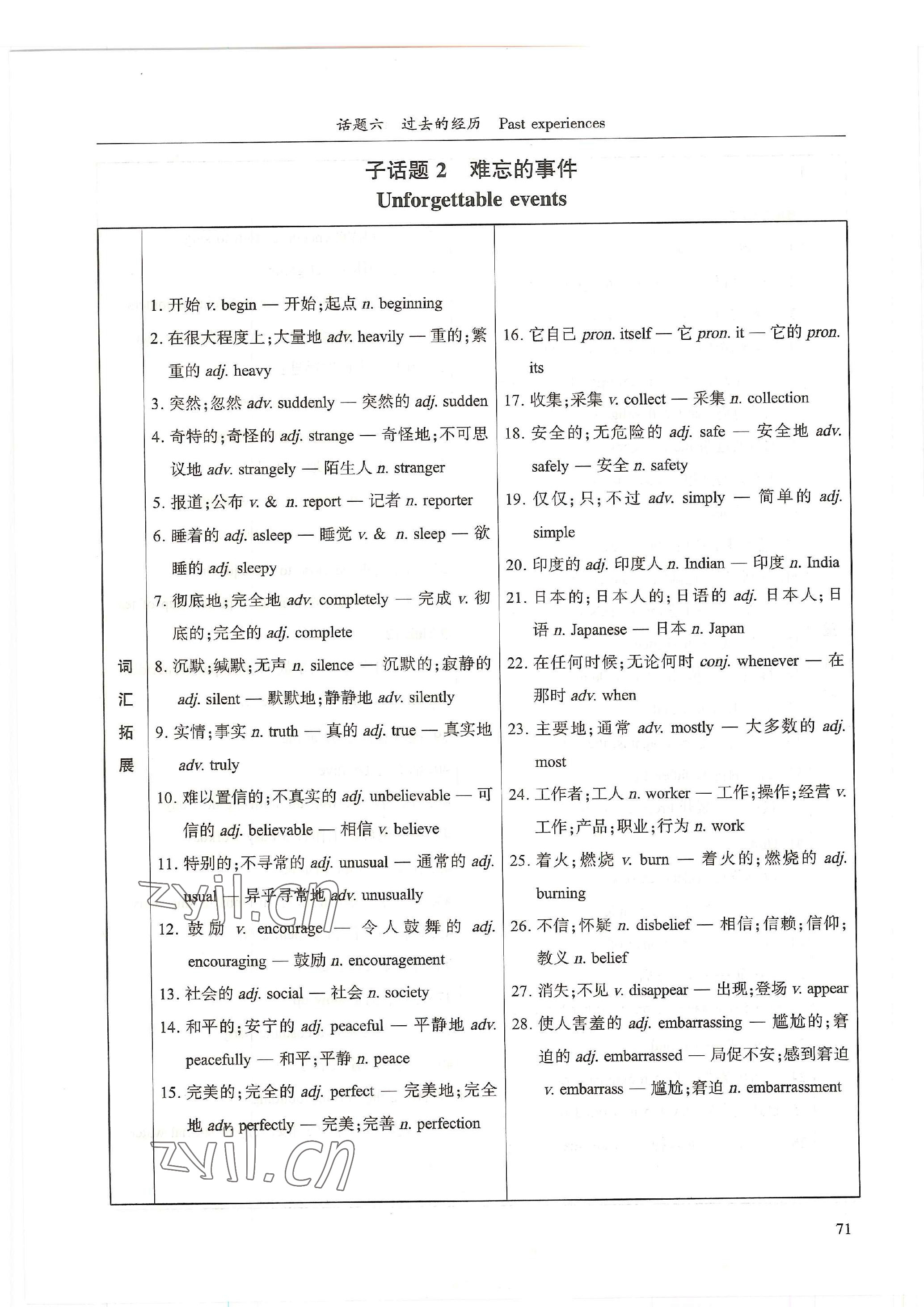 2023年中考話題總復(fù)習(xí)英語中考&nbsp;參考答案第15頁