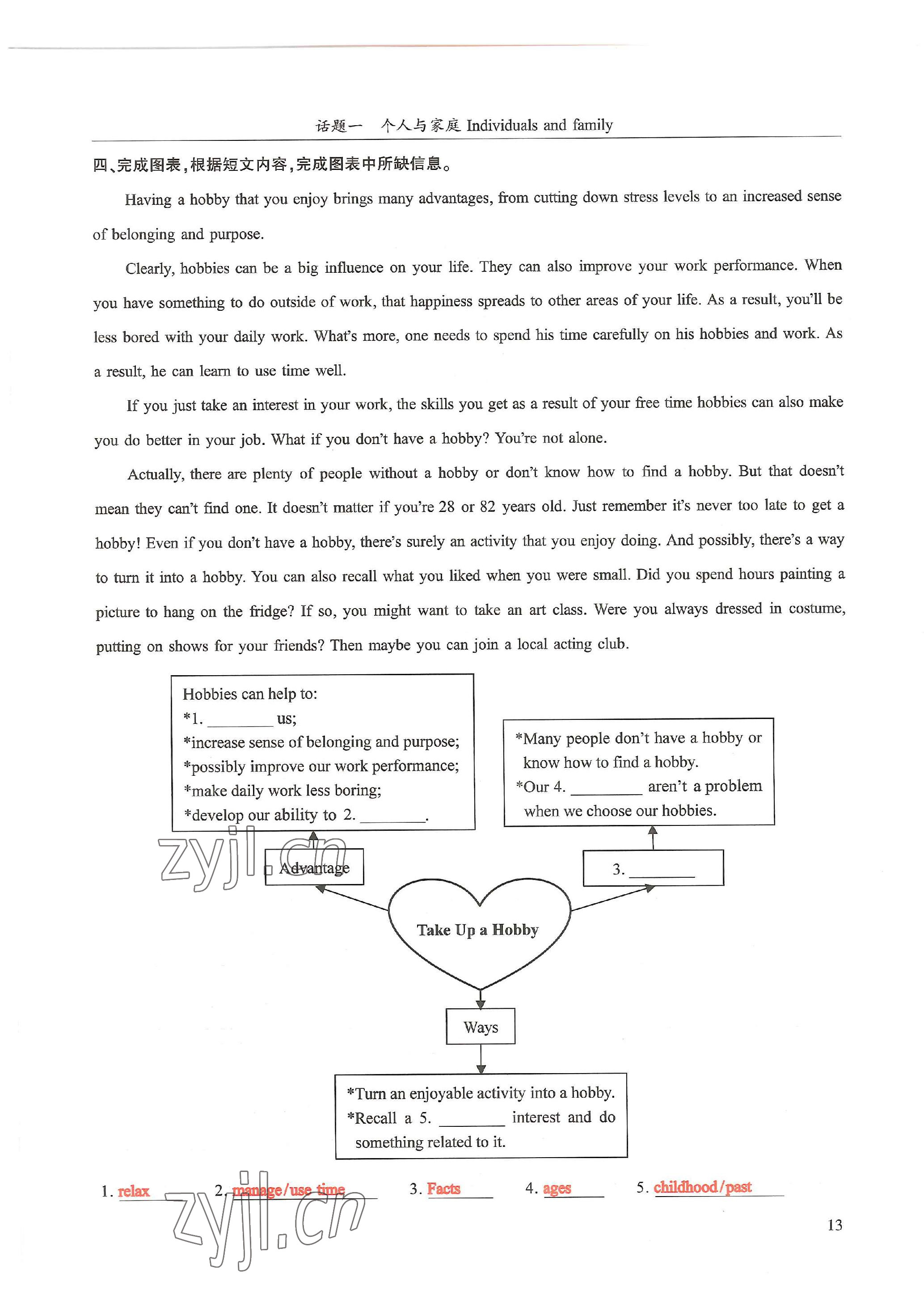 2023年中考話題總復(fù)習(xí)英語中考&nbsp;參考答案第13頁