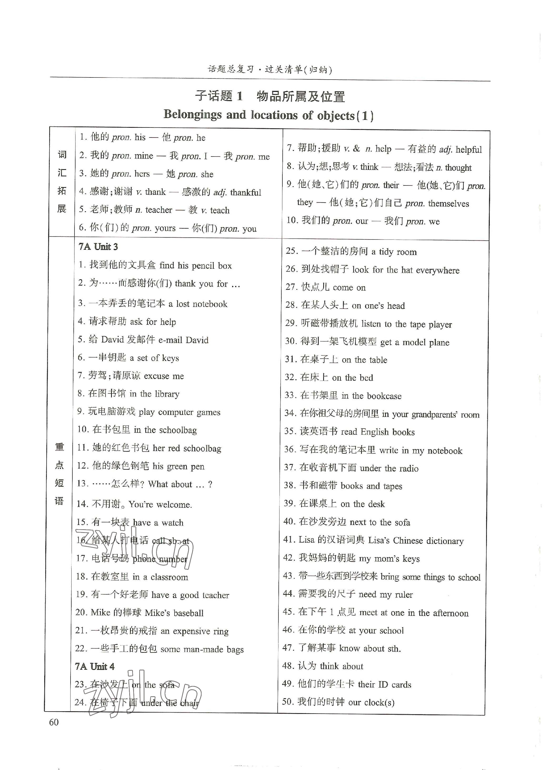 2023年中考話題總復(fù)習(xí)英語(yǔ)中考&nbsp;參考答案第4頁(yè)