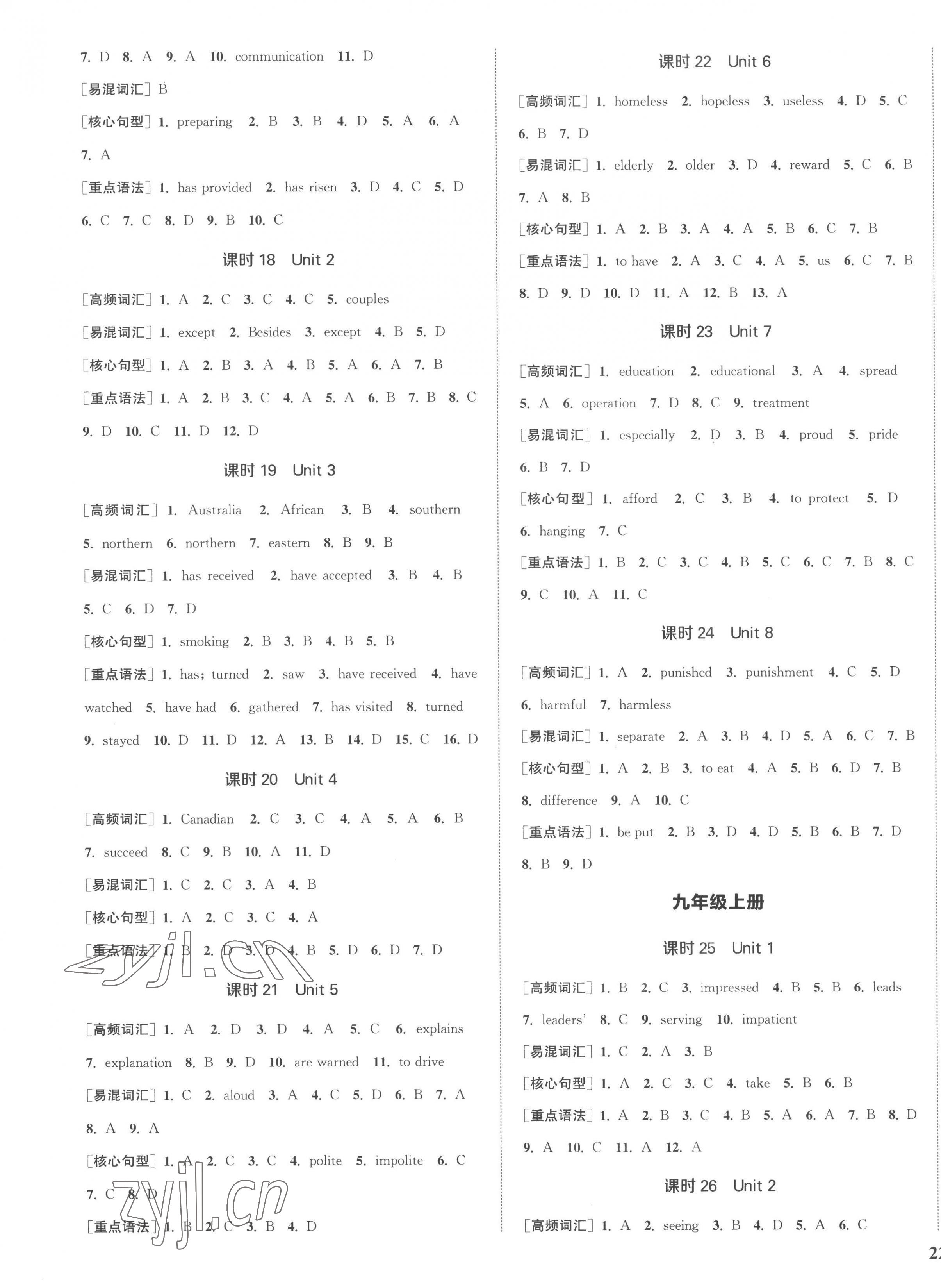 2023年通城1典中考復(fù)習(xí)方略英語泰州專版 參考答案第3頁