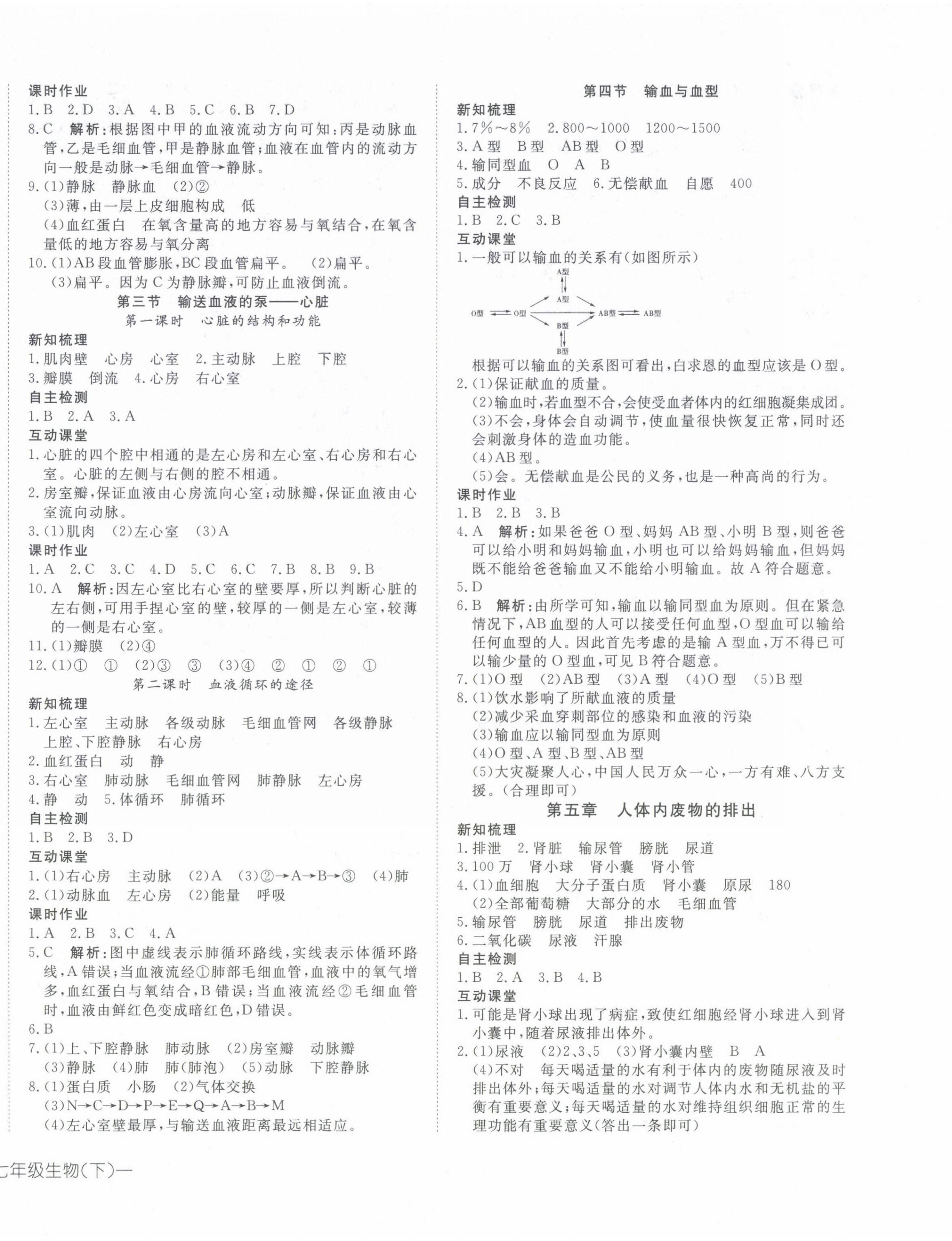 2023年探究在線高效課堂七年級(jí)生物下冊(cè)人教版 第4頁