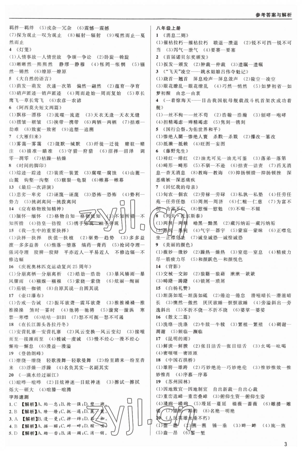 2023年蜀中实质中考总复习语文&nbsp;第3页