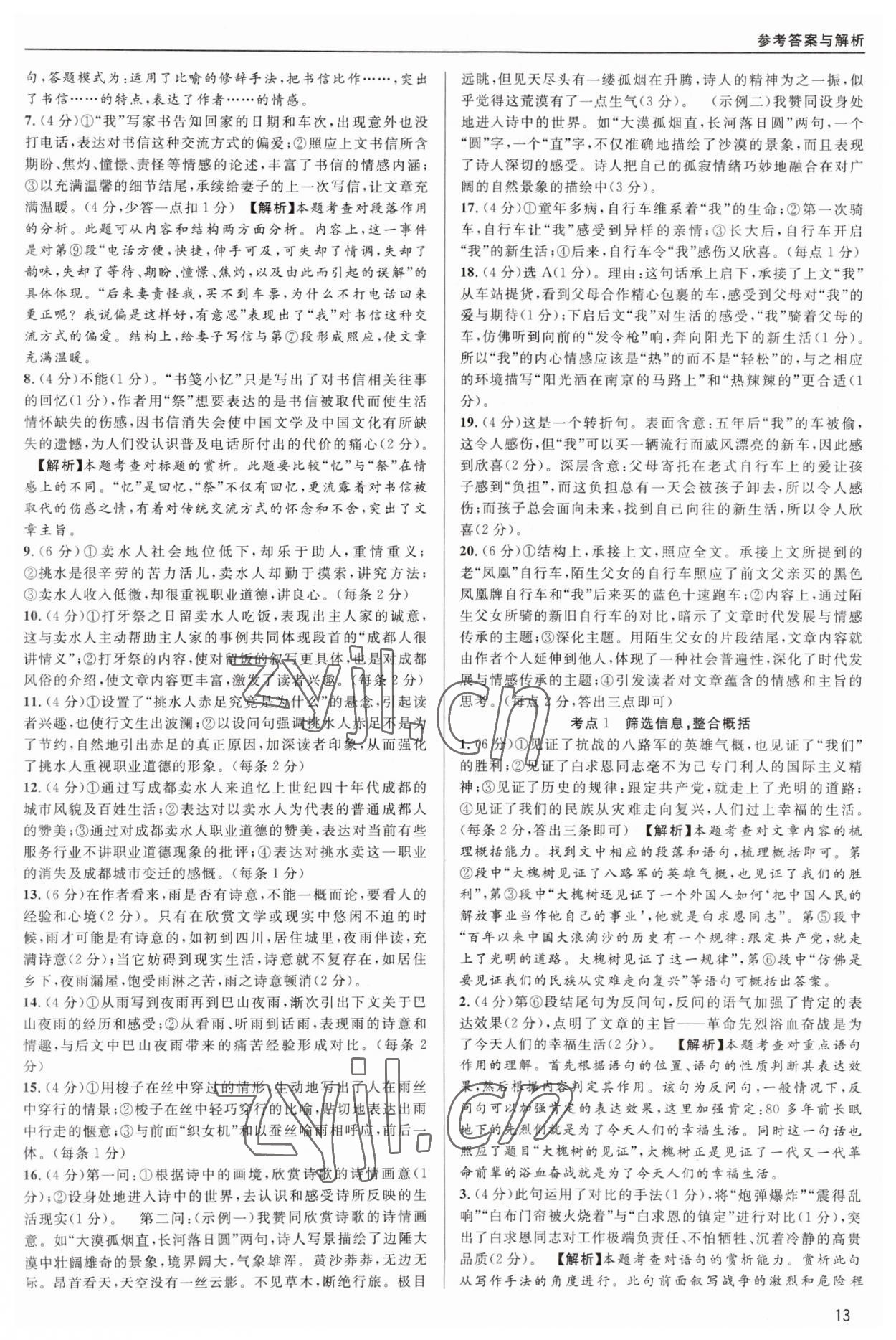 2023年蜀中实质中考总复习语文&nbsp;第13页