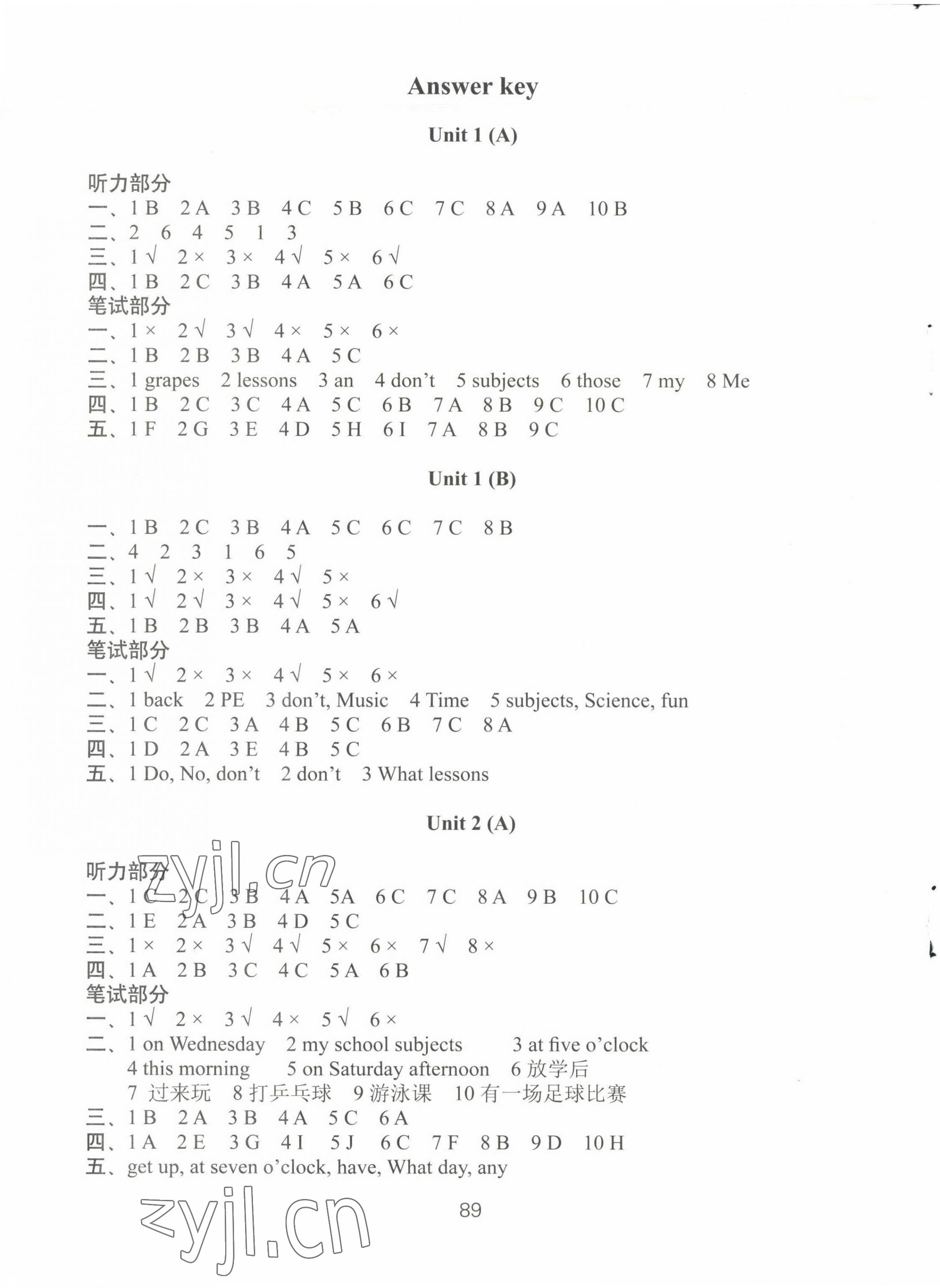 2023年課課練AB卷四年級(jí)英語(yǔ)下冊(cè)提優(yōu)版 第1頁(yè)