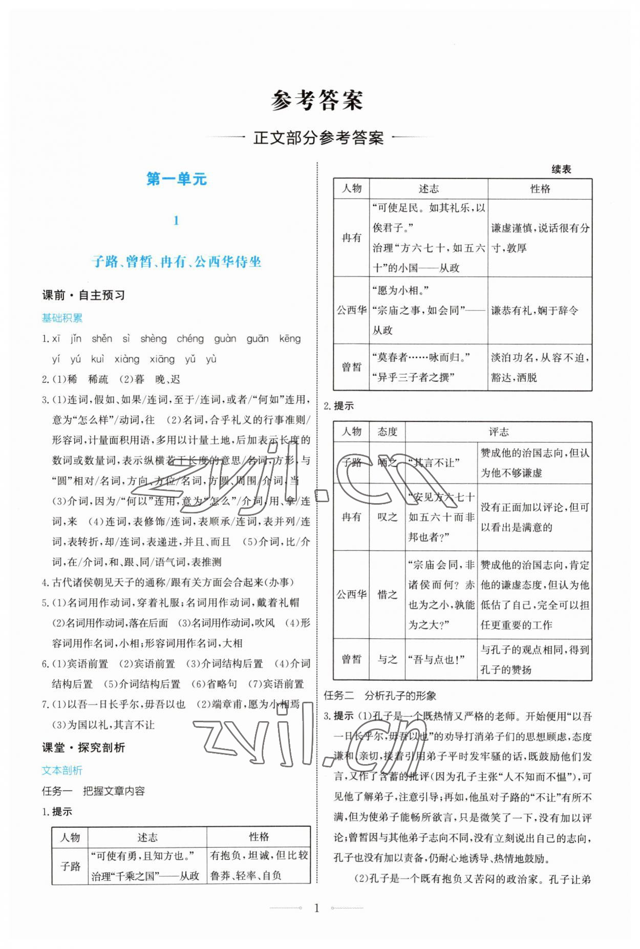 2023年人教金學(xué)典同步解析與測(cè)評(píng)學(xué)考練高中語(yǔ)文必修下冊(cè)人教版 第1頁(yè)