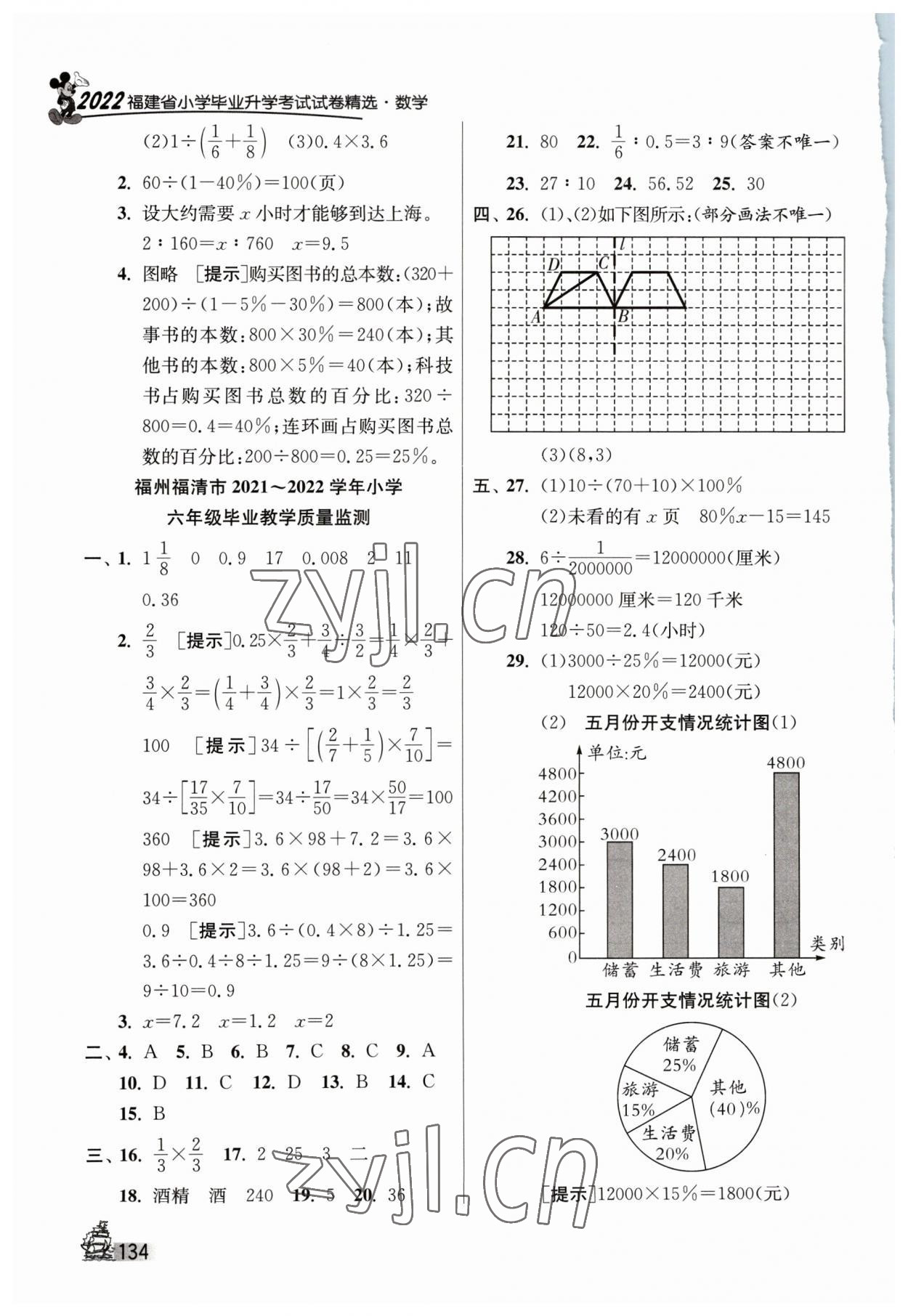 2023年考必胜小学毕业升学考试试卷精选数学福建专版 第2页