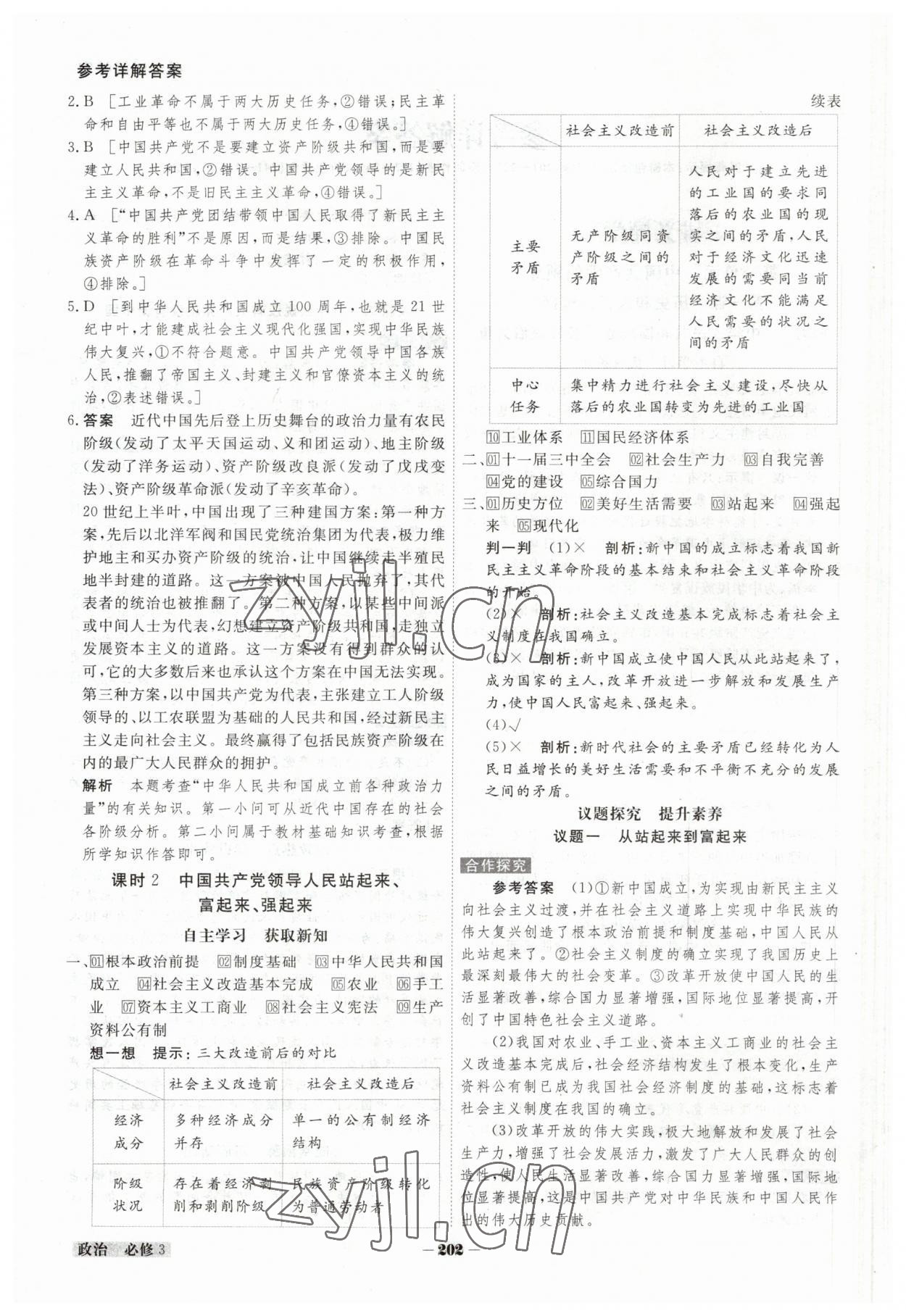 2023年金版教程高中新課程創(chuàng)新導(dǎo)學(xué)案高中道德與法治必修3人教版 參考答案第2頁