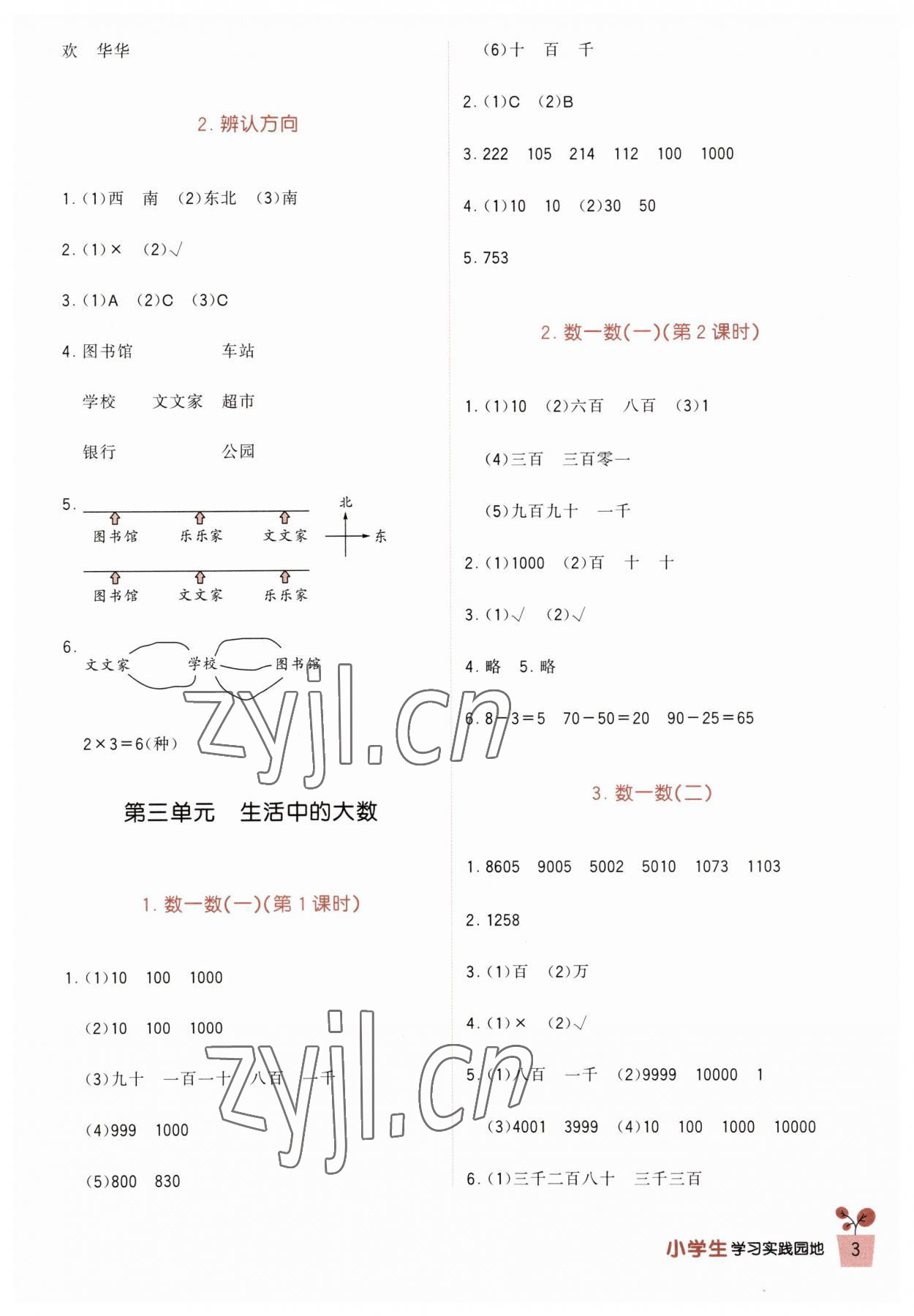 2023年小學(xué)生學(xué)習(xí)實(shí)踐園地二年級(jí)數(shù)學(xué)下冊(cè)北師大版 第3頁